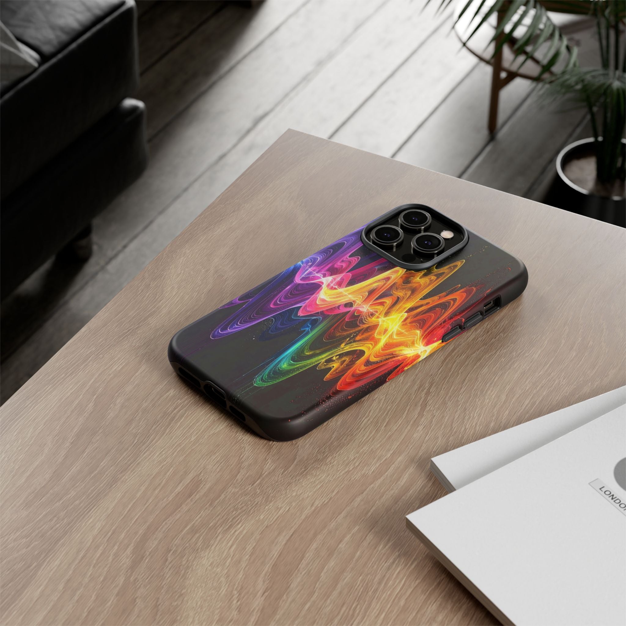 Resonant Spectrum: Digital Sound Wave Visualization, Chromatic Energy Flow - L’Art Suprême Phone Case