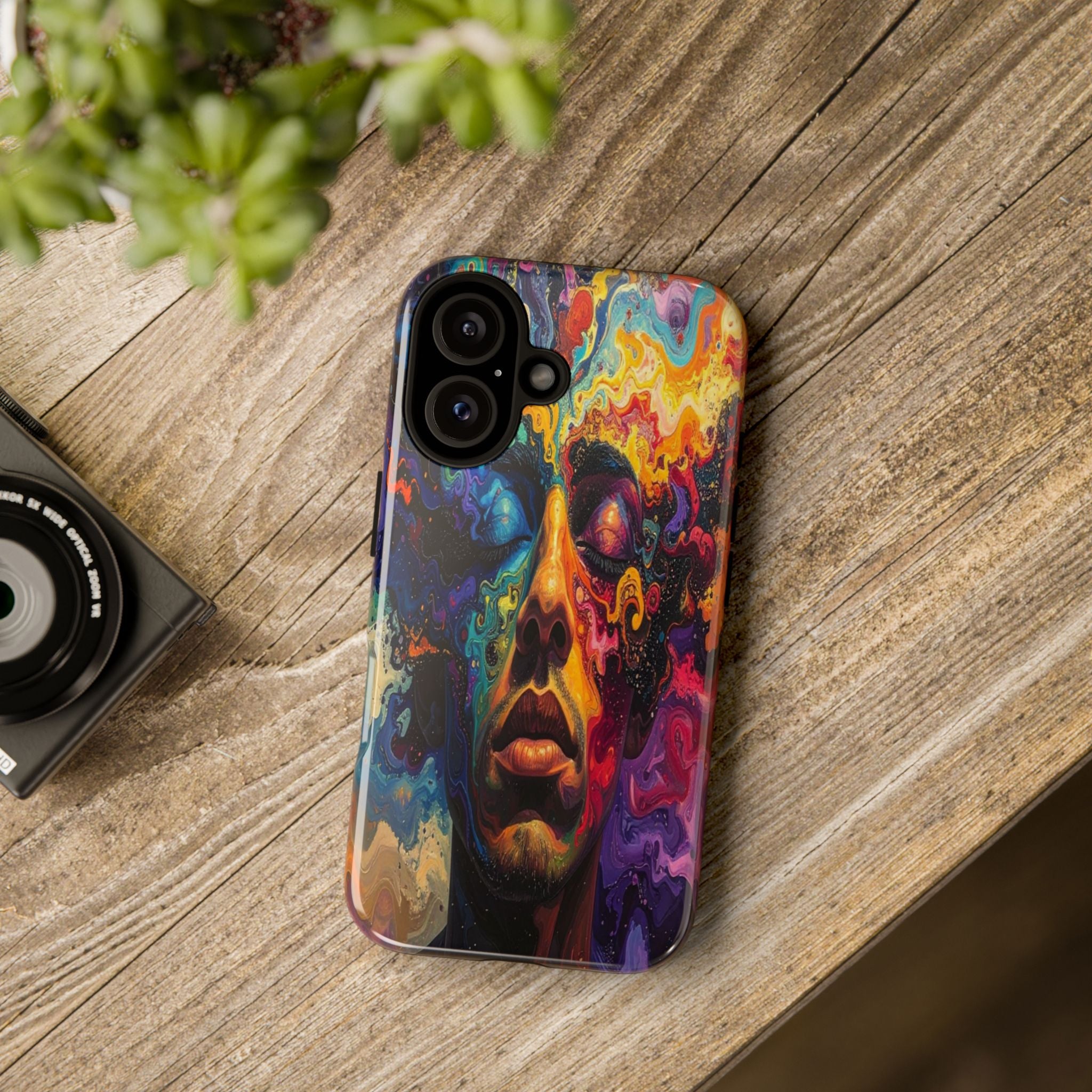 Psyche Unbound: Chromatic Consciousness, Digital Portrait Exploration - L’Art Suprême Phone Case