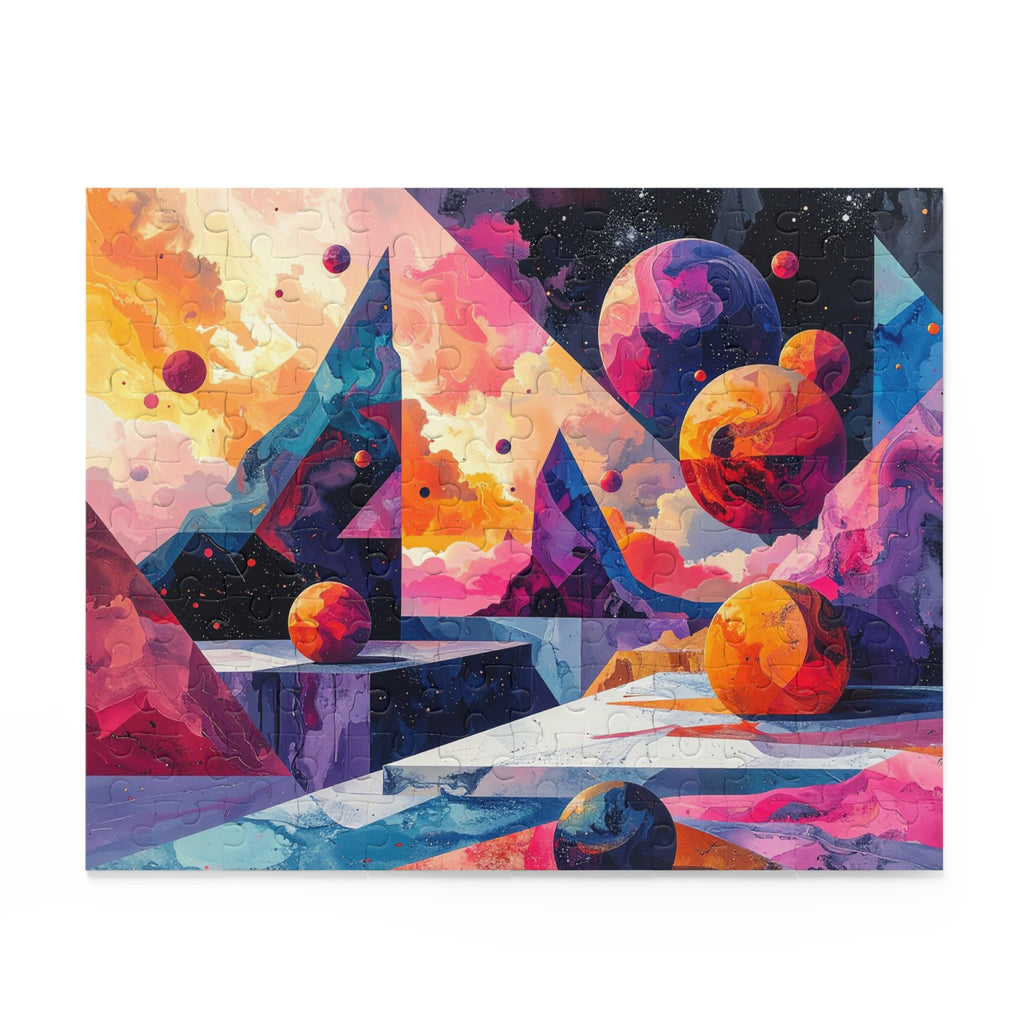 Celestial Geometry: Abstract Cosmic Landscape, Digital Surreal Universe -  L'Art Puzzle