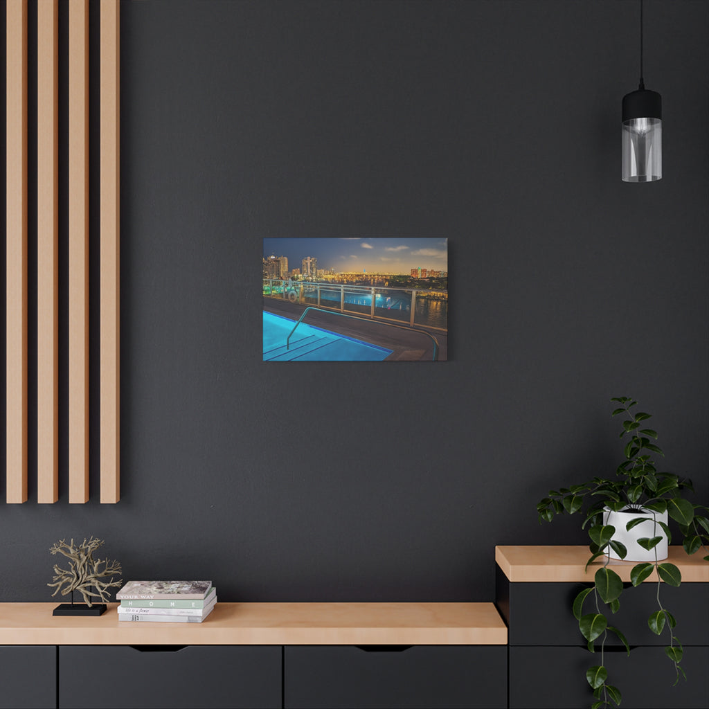 "Skyline Reflections" – Luxe Canvas Print
