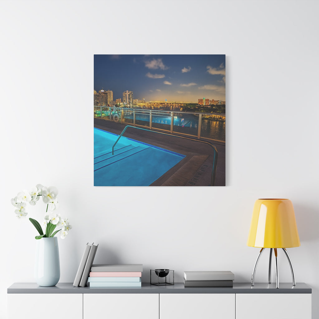 "Skyline Reflections" – Luxe Canvas Print