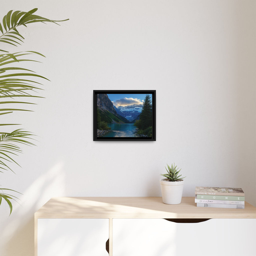 "Glacial Serenity" – Framed Canvas Print