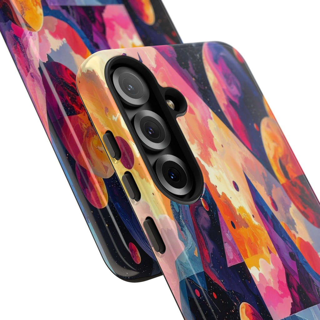 Cosmic Geometrica: Floating Spheres of Abstraction, Digital Dreamscape Dimensions - L’Art Suprême Phone Case