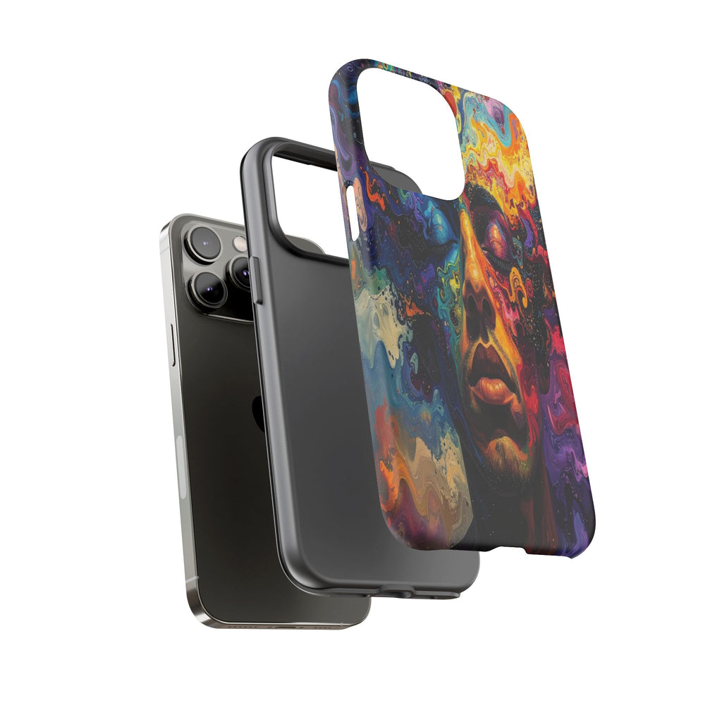 Psyche Unbound: Chromatic Consciousness, Digital Portrait Exploration - L’Art Suprême Phone Case