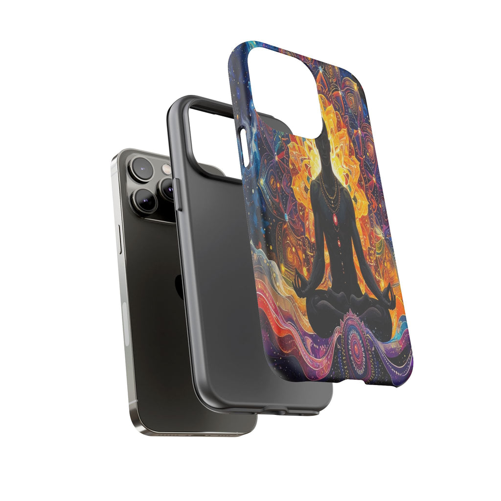Cosmic Awakening: Spiritual Meditation Mandala, Chakra Energy Visualization - L’Art Suprême Phone Case