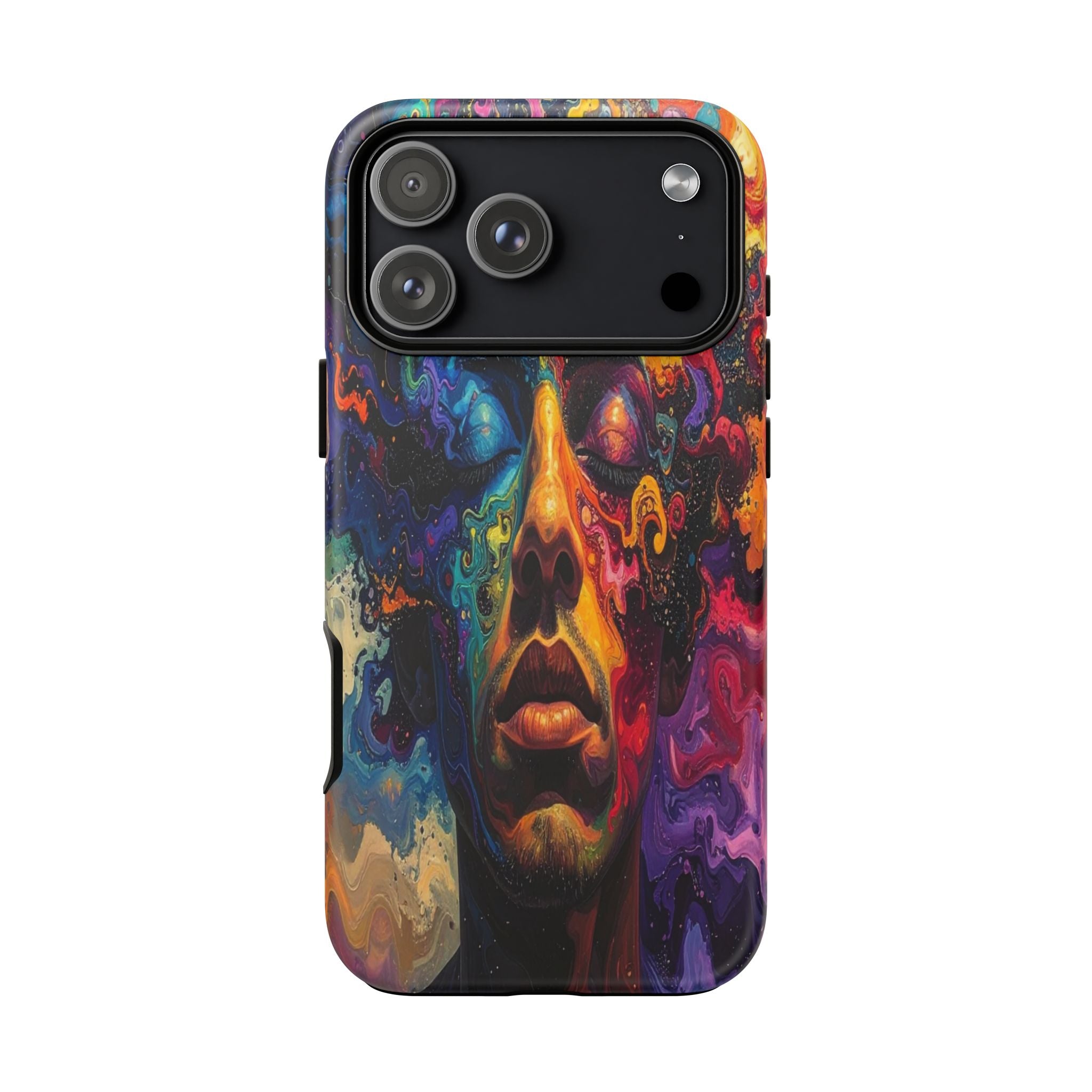 Psyche Unbound: Chromatic Consciousness, Digital Portrait Exploration - L’Art Suprême Phone Case