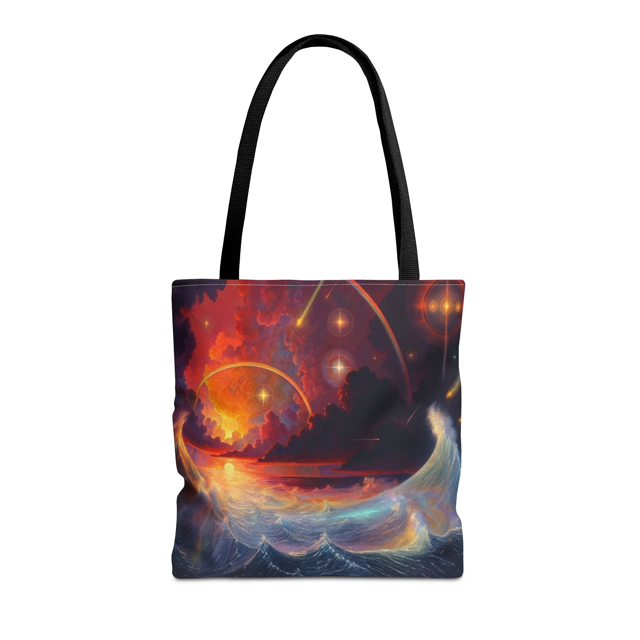 “Celestial Tides” – Cosmic Chaos x Ocean Calm Tote