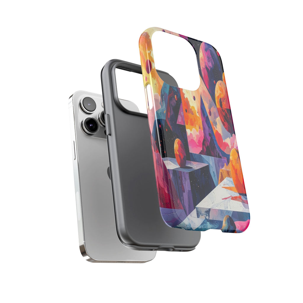 Cosmic Geometrica: Floating Spheres of Abstraction, Digital Dreamscape Dimensions - L’Art Suprême Phone Case