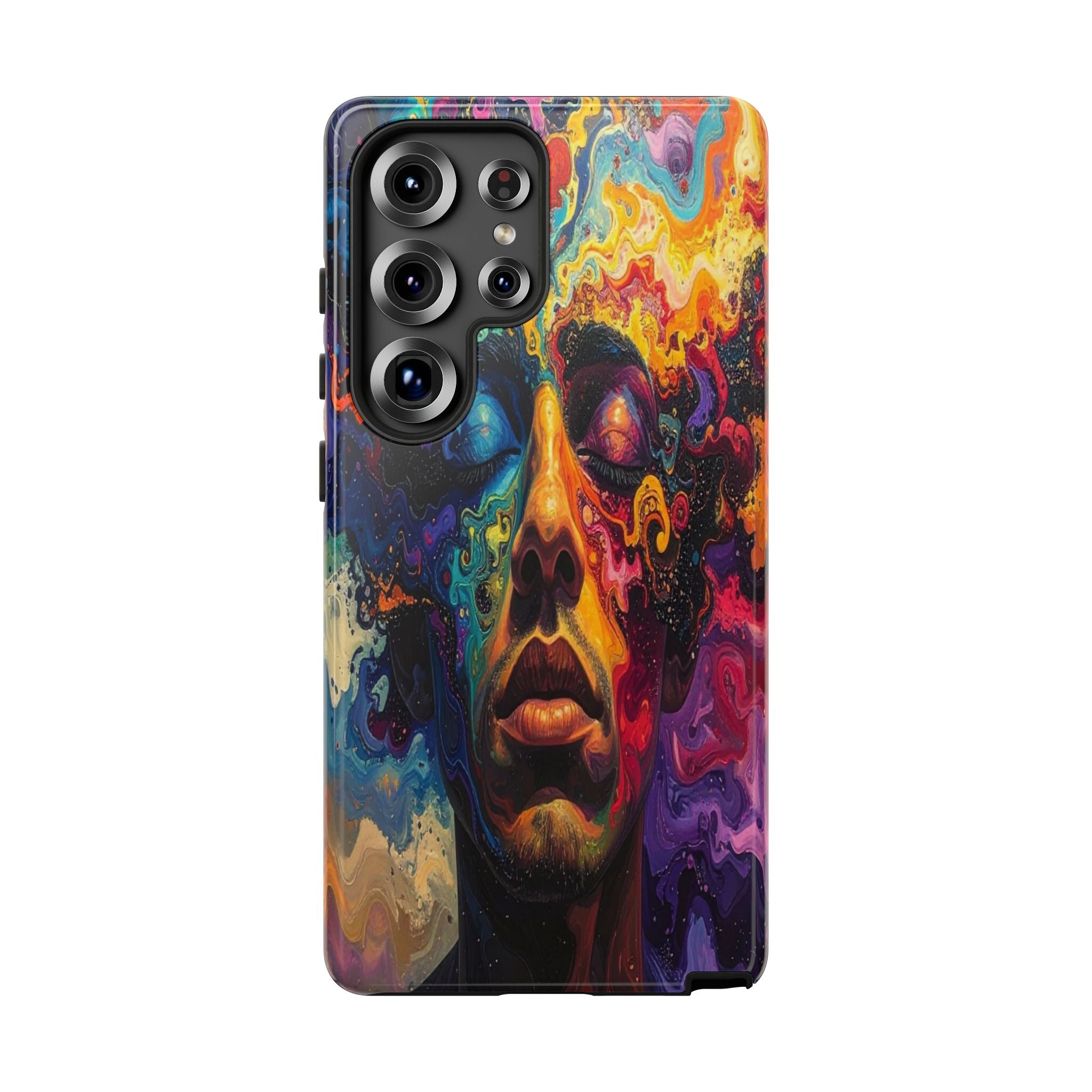 Psyche Unbound: Chromatic Consciousness, Digital Portrait Exploration - L’Art Suprême Phone Case