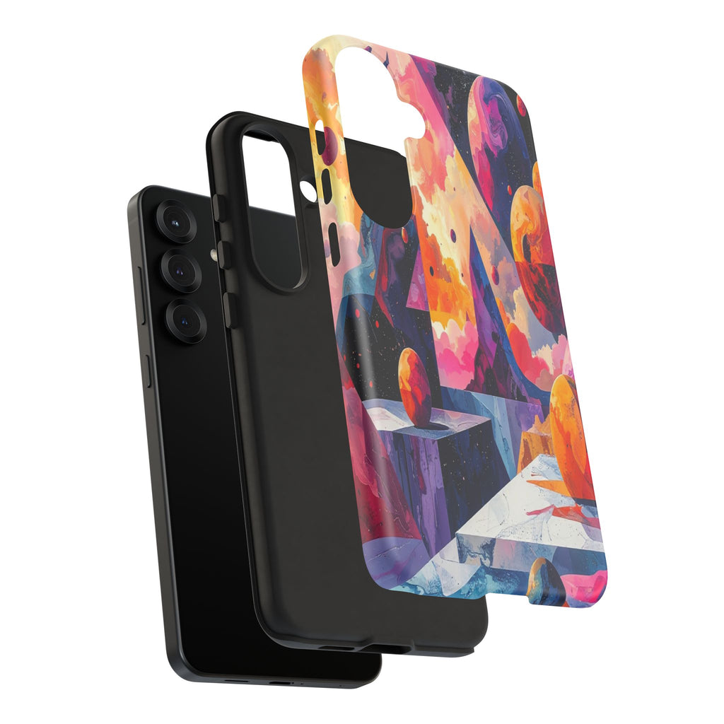 Cosmic Geometrica: Floating Spheres of Abstraction, Digital Dreamscape Dimensions - L’Art Suprême Phone Case