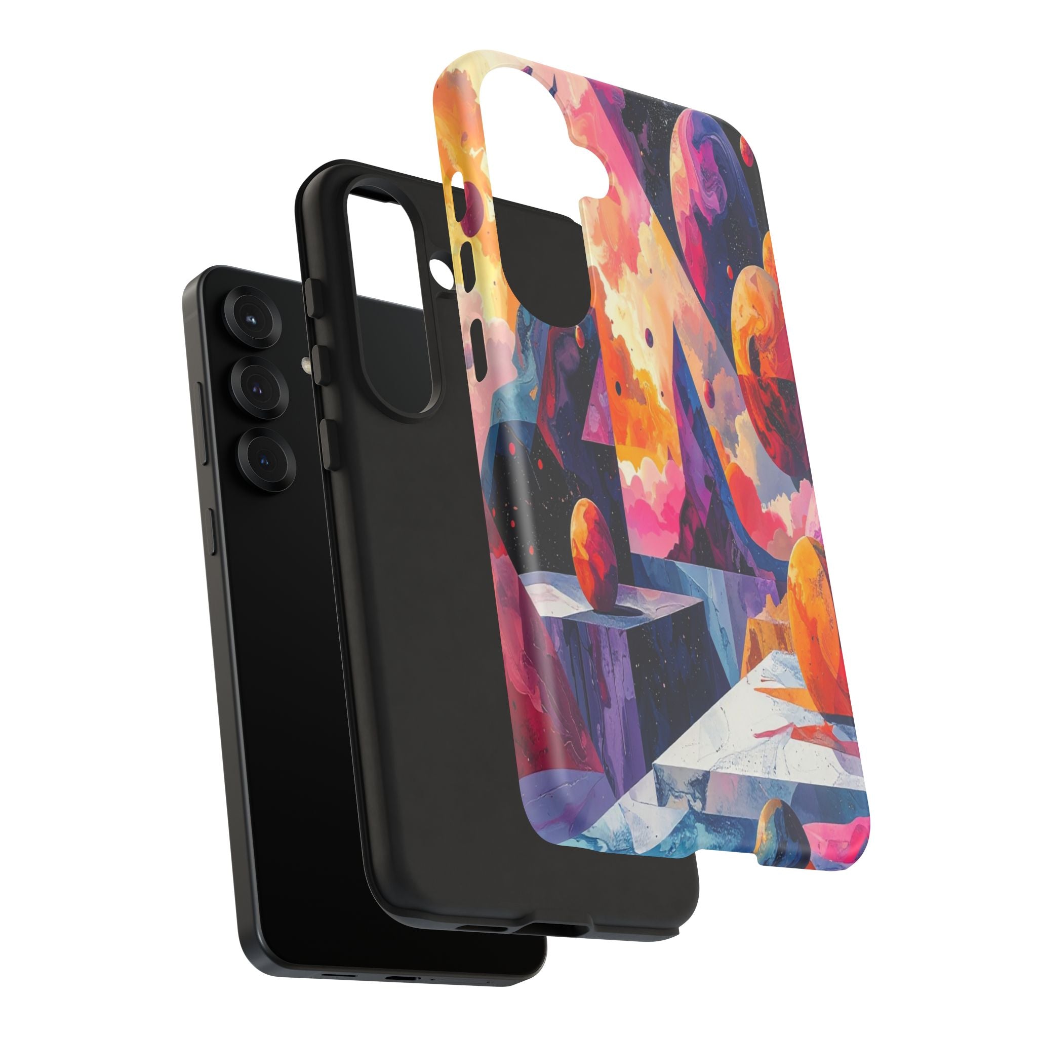 Cosmic Geometrica: Floating Spheres of Abstraction, Digital Dreamscape Dimensions - L’Art Suprême Phone Case