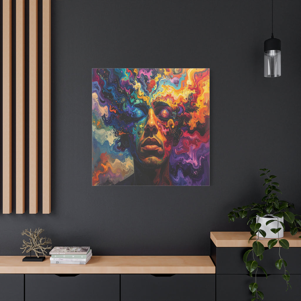 Consciousness Unfolding: Psychedelic Inner Landscape, Fluid Abstract Meditation - L’Art Suprême Canvas