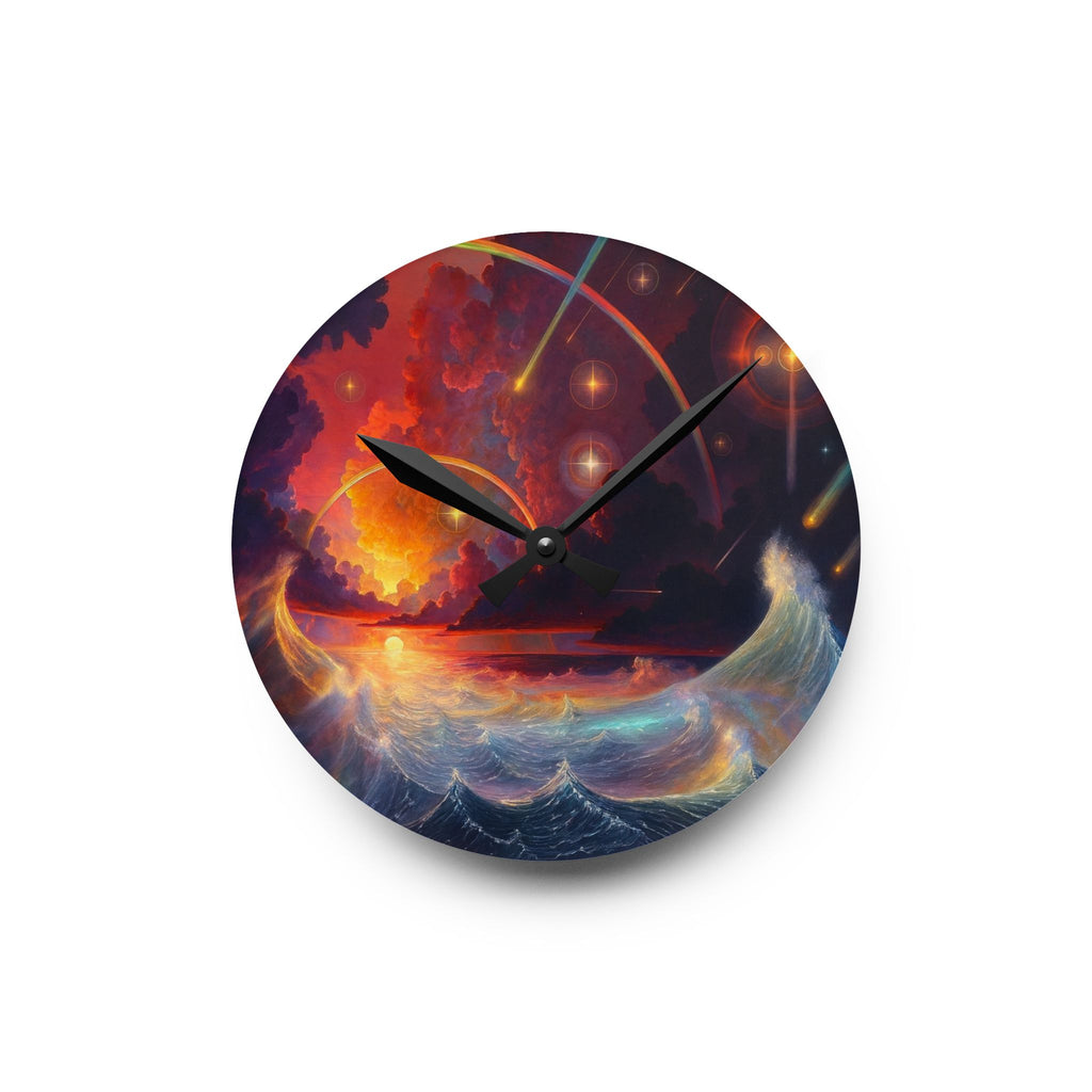 "Celestial Tides" – Acrylic Wall Clock