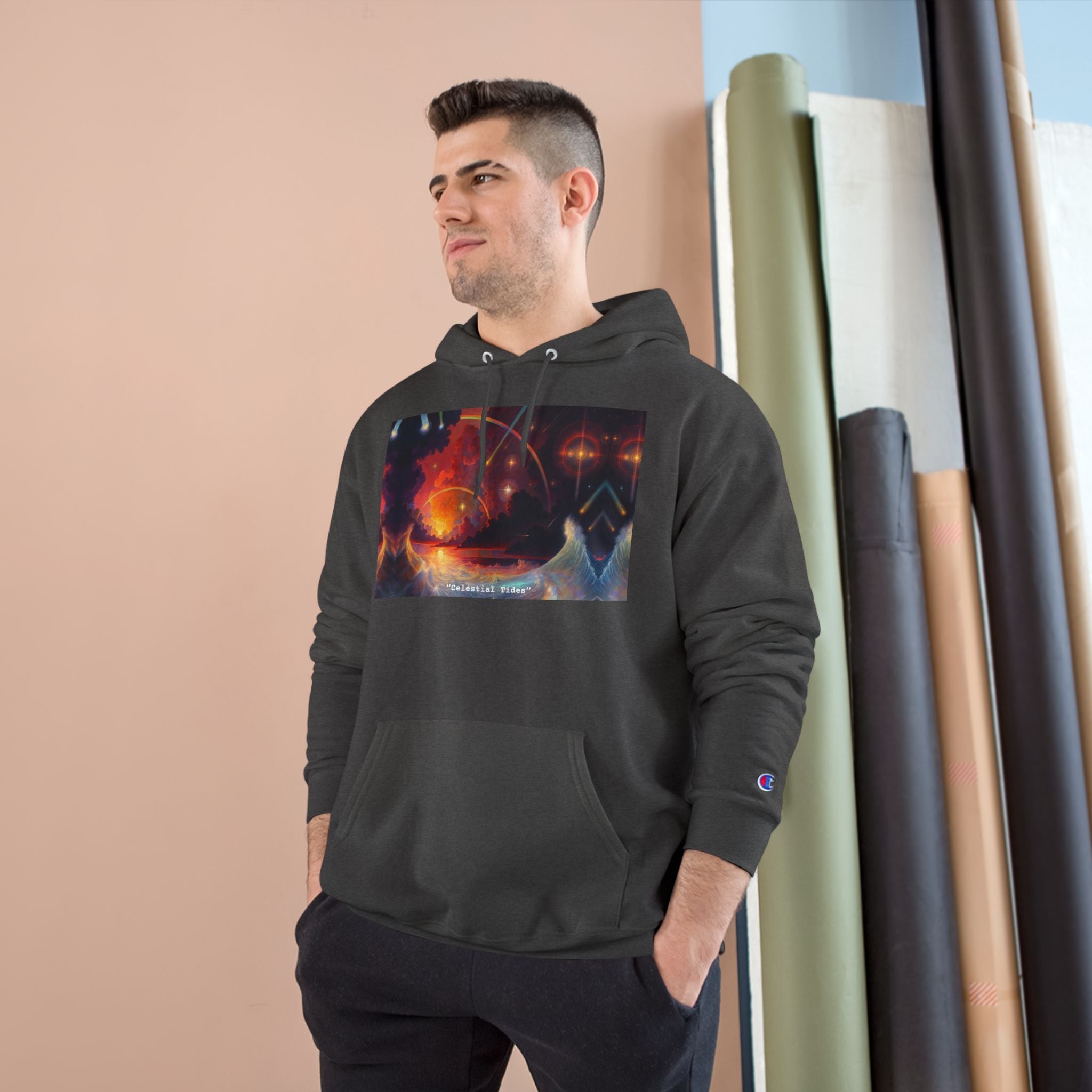 "Celestial Tides" – Champion Hoodie