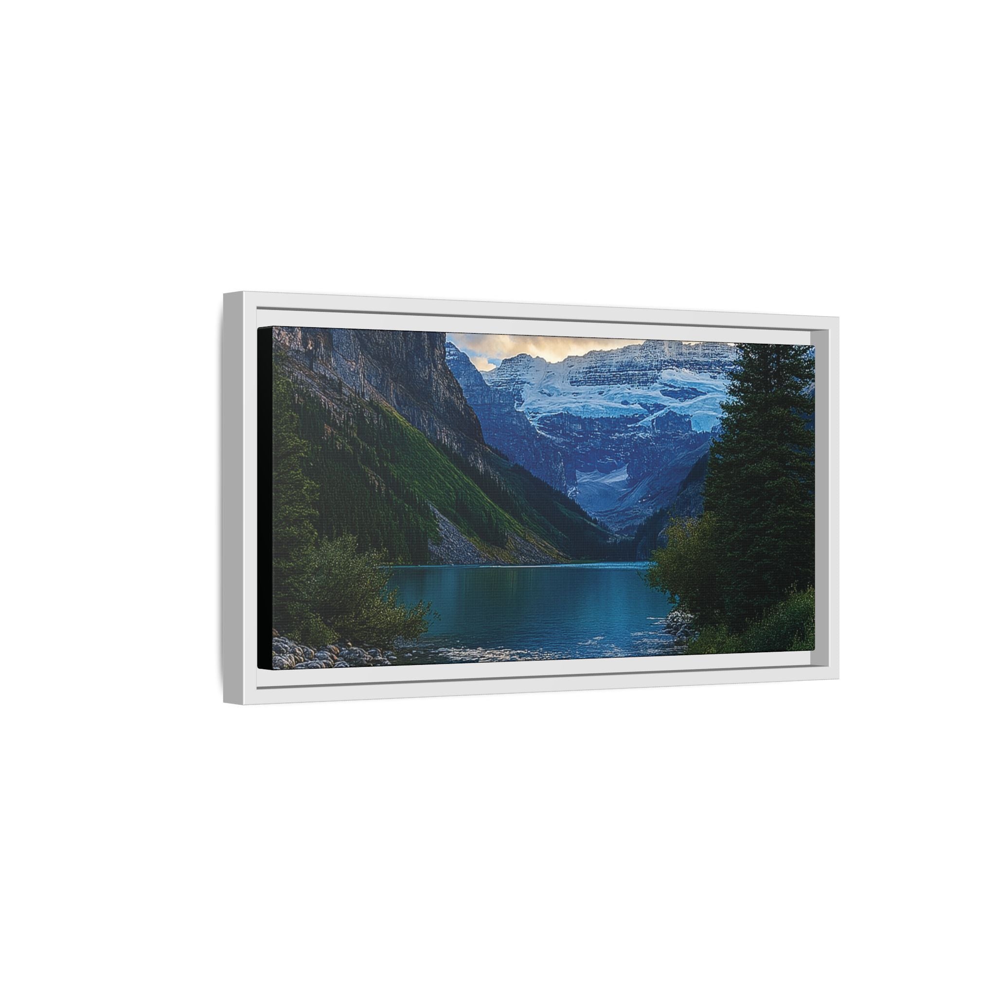 "Glacial Serenity" – Framed Canvas Print
