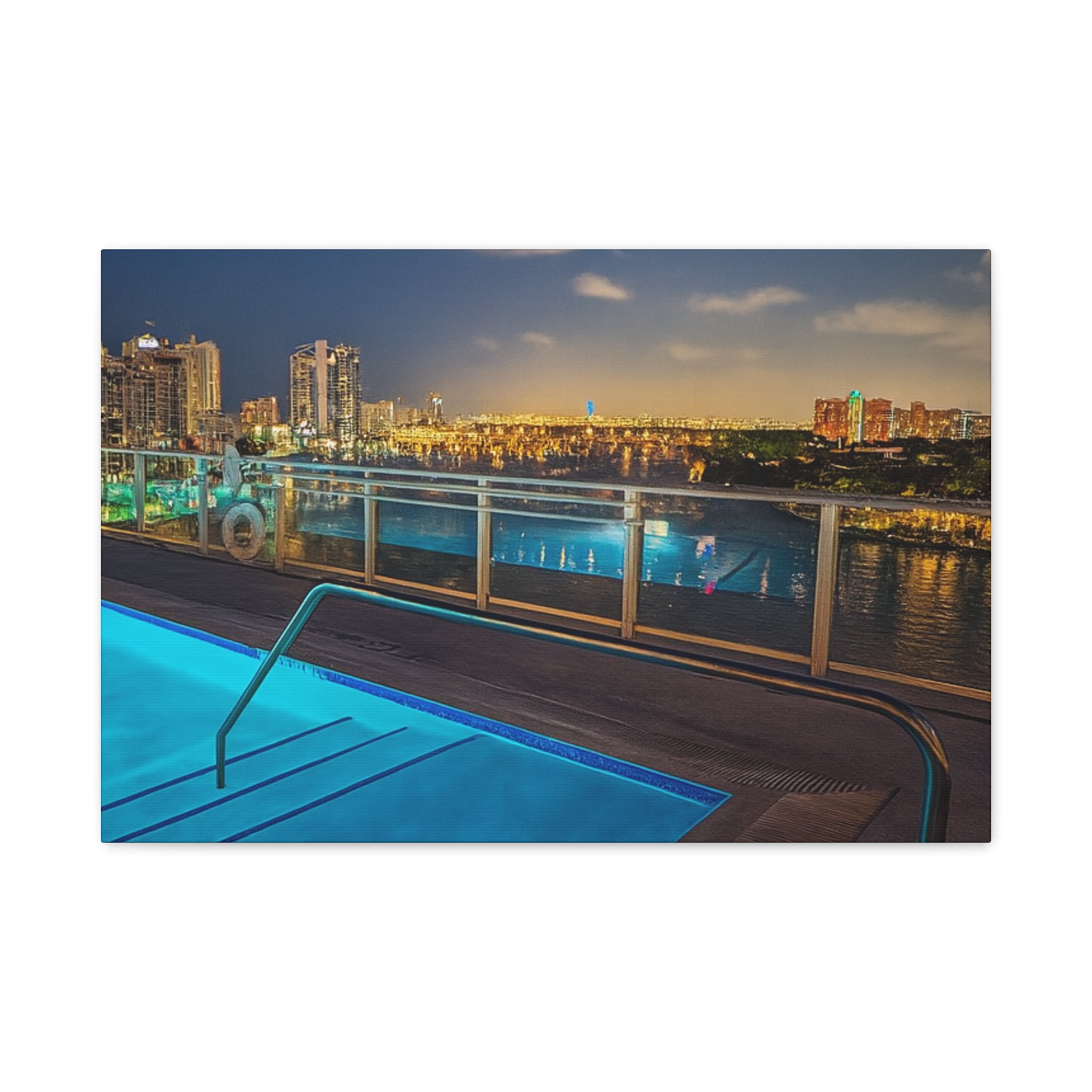 "Skyline Reflections" – Luxe Canvas Print