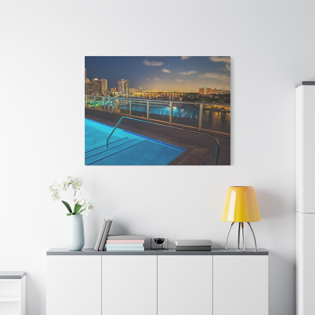"Skyline Reflections" – Luxe Canvas Print