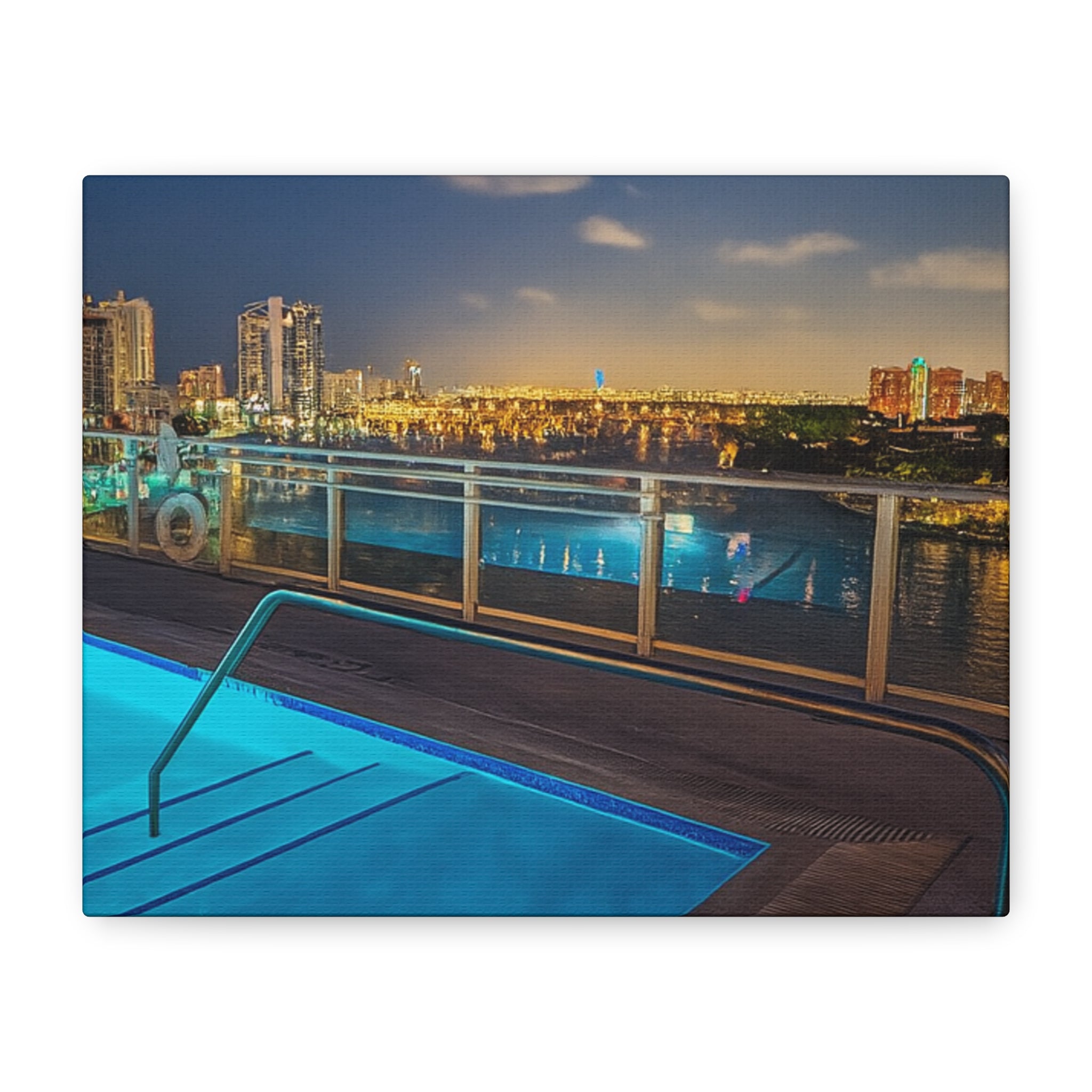 "Skyline Reflections" – Luxe Canvas Print