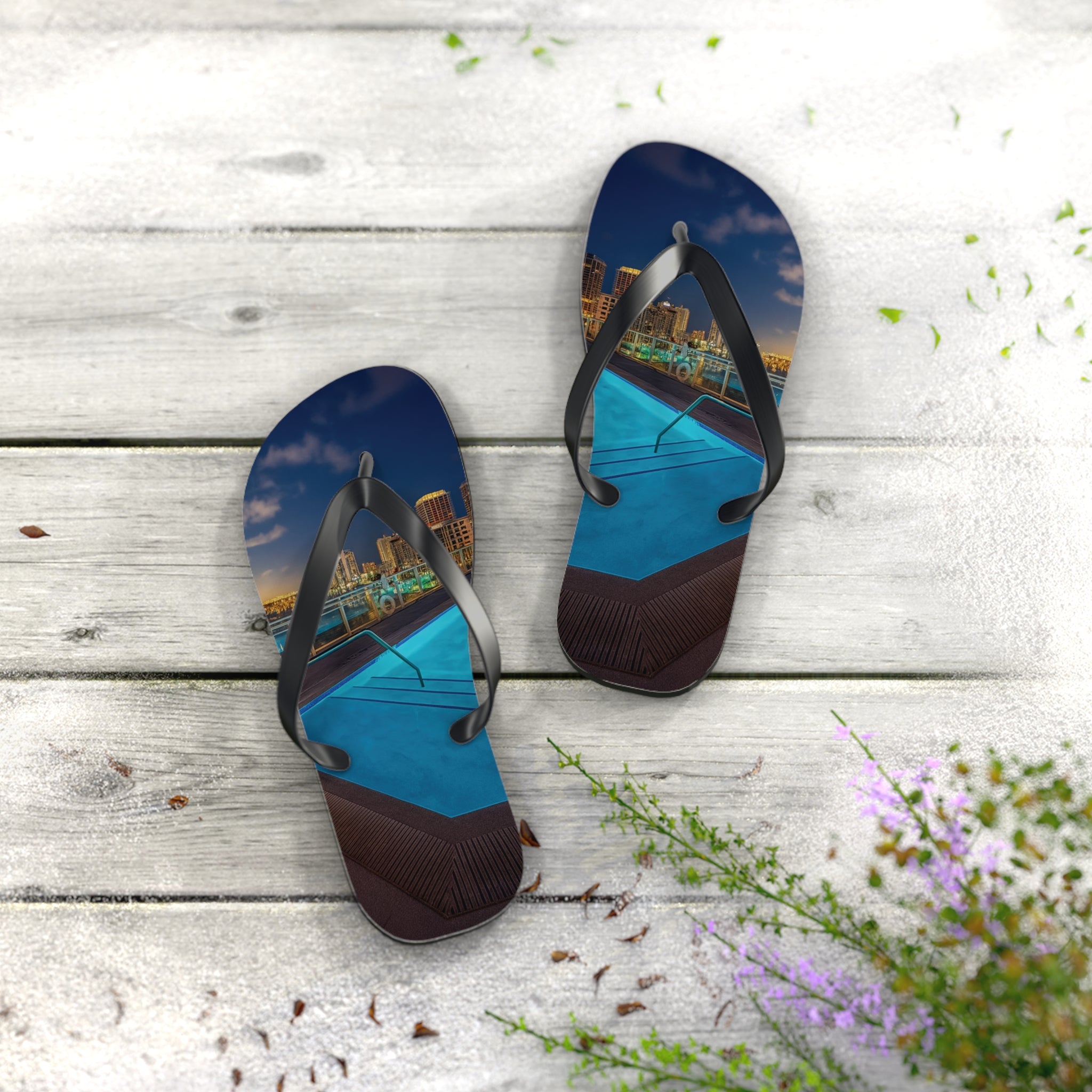 “Skyline Reflections" – Premium Flip Flops