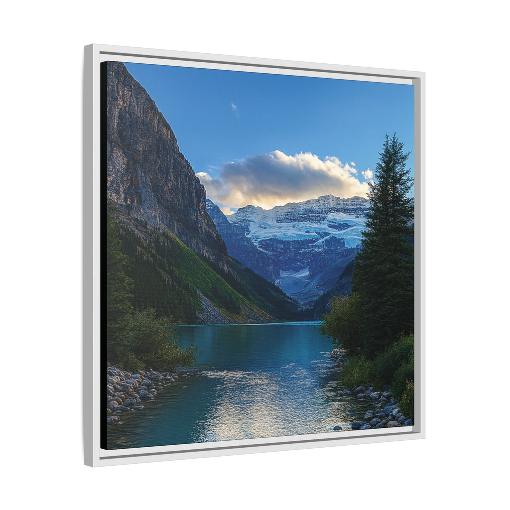 "Glacial Serenity" – Framed Canvas Print
