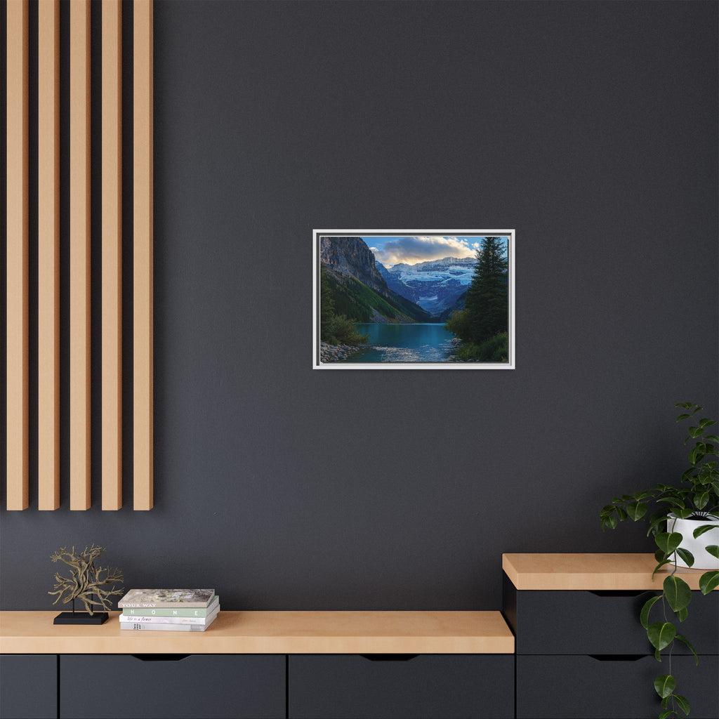 "Glacial Serenity" – Framed Canvas Print