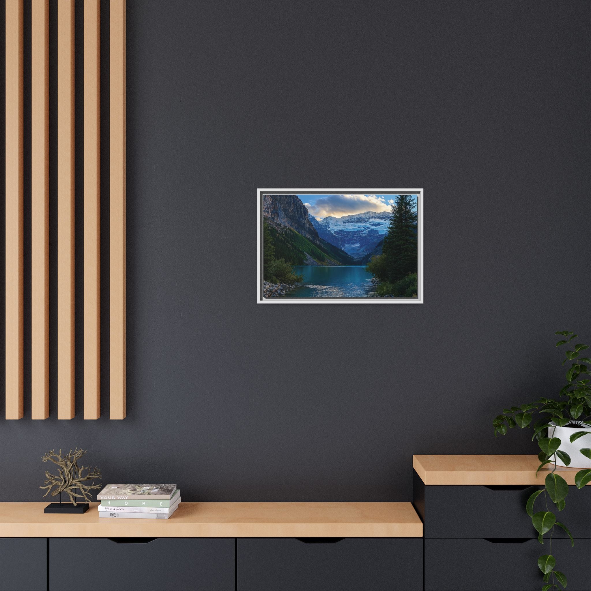 "Glacial Serenity" – Framed Canvas Print