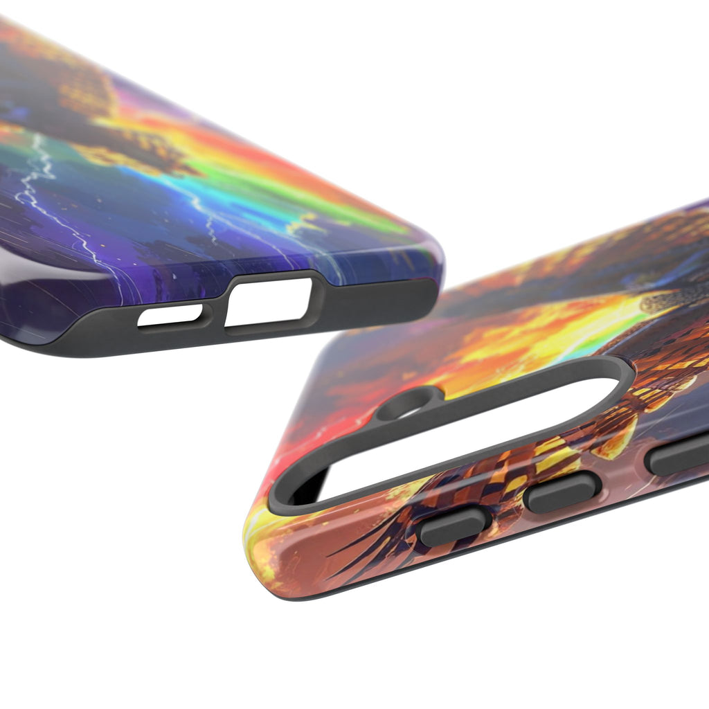 Thunderwing: Ethereal Owl in Electric Storm, Digital Fantasy Artwork - L’Art Suprême Phone Case