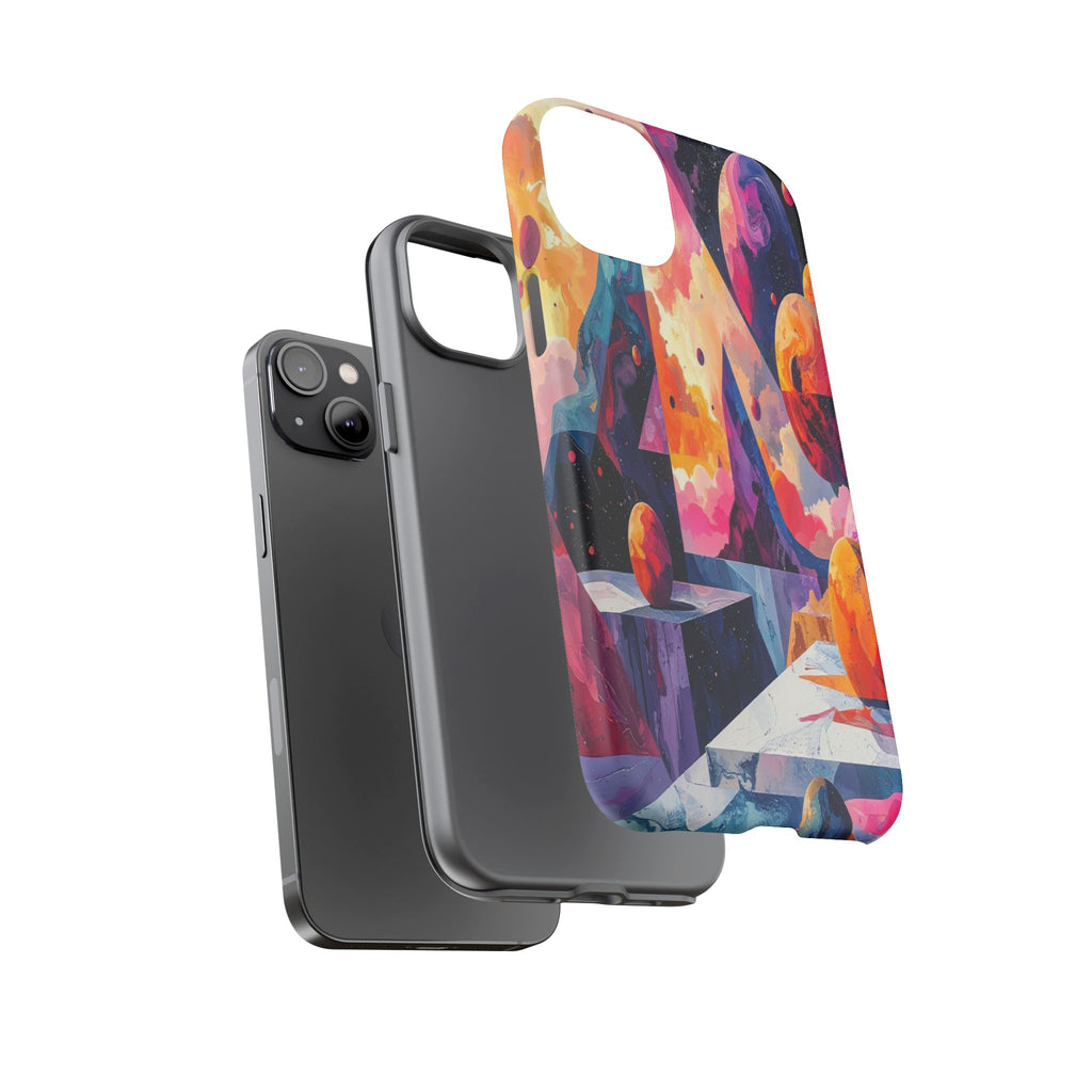 Cosmic Geometrica: Floating Spheres of Abstraction, Digital Dreamscape Dimensions - L’Art Suprême Phone Case