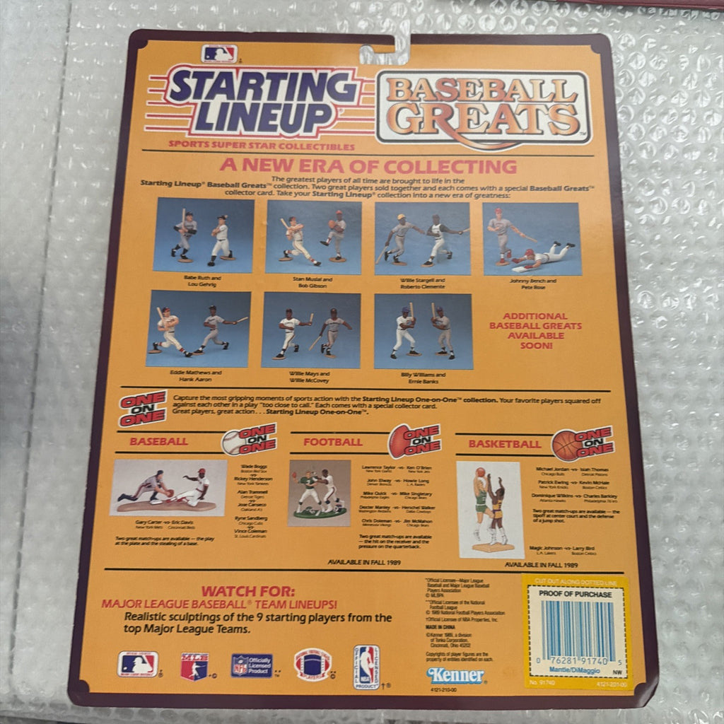 SEALED 1989 Mickey Mantle & Joe DiMaggio Starting Lineup Baseball Greats