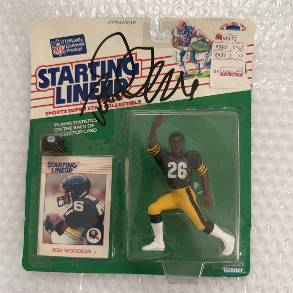 SIGNED - 1988 STARTING LINEUP ROD WOODSON PITTSBURGH STEELERS ROOKIE