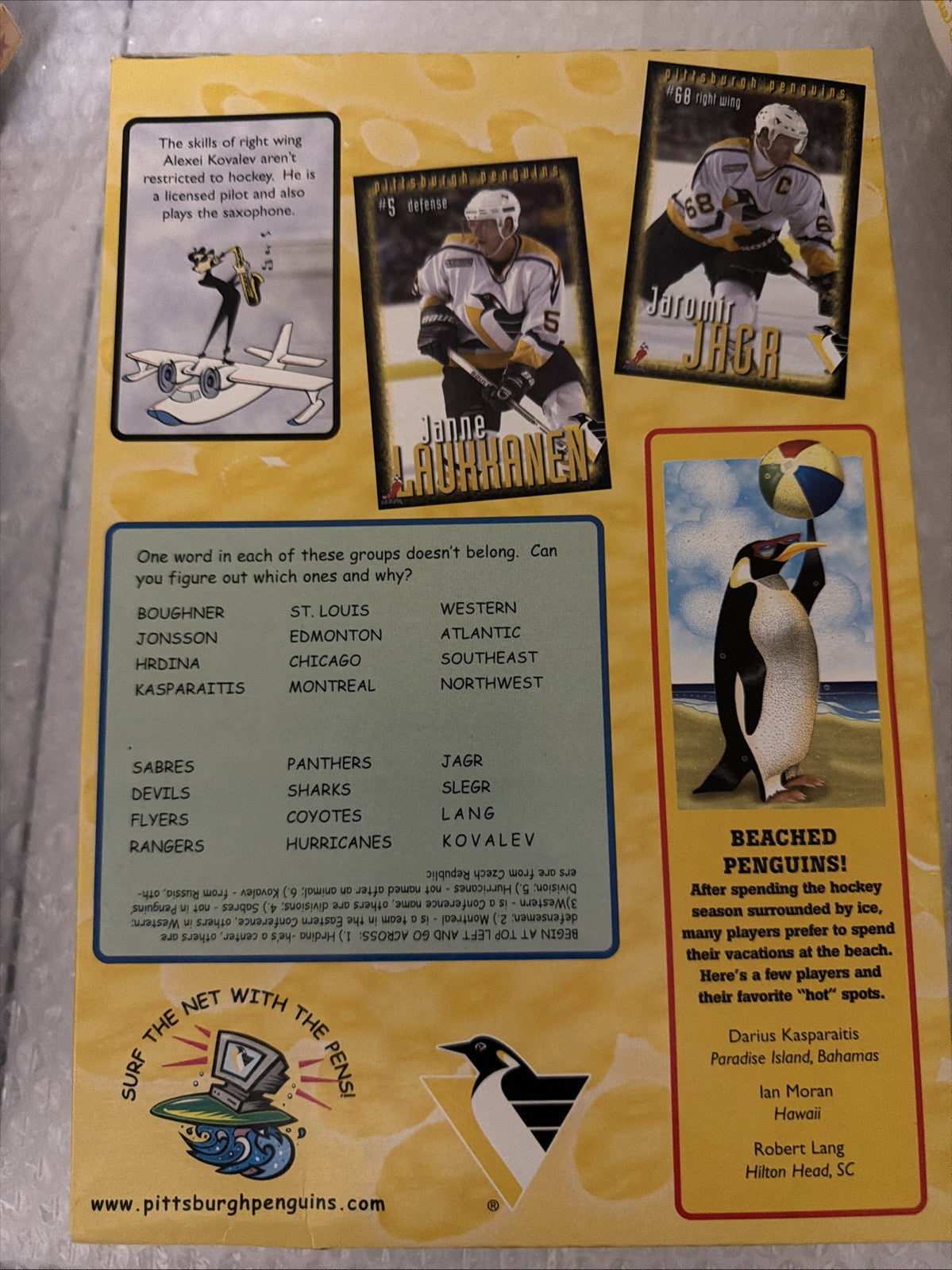 PIttsburgh Penguins Sealed Unopened Cereal Boxes- 2/2