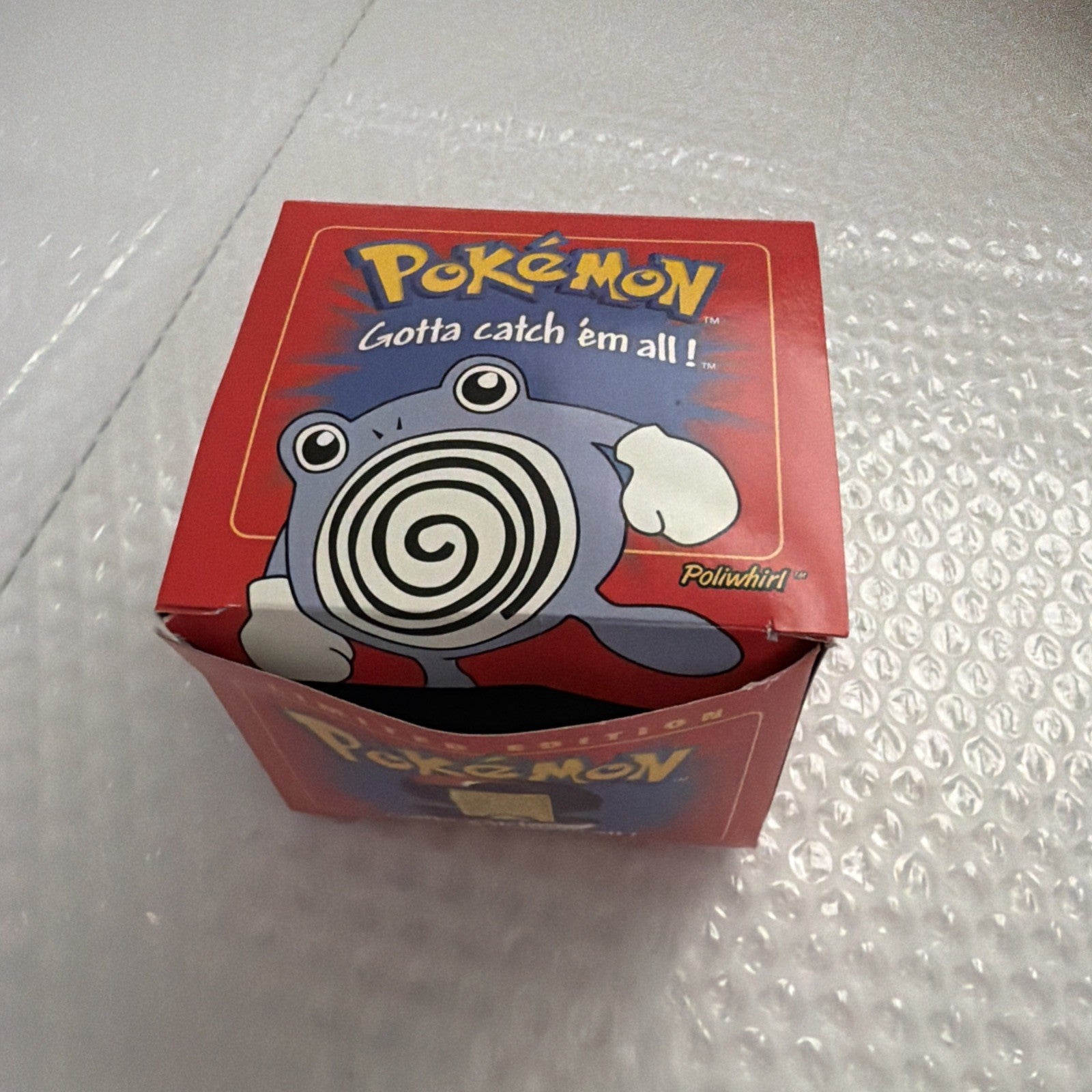 Pokemon Limited Edition 23k Gold Plated Trading Card & Pokeball Poliwhirl 1999