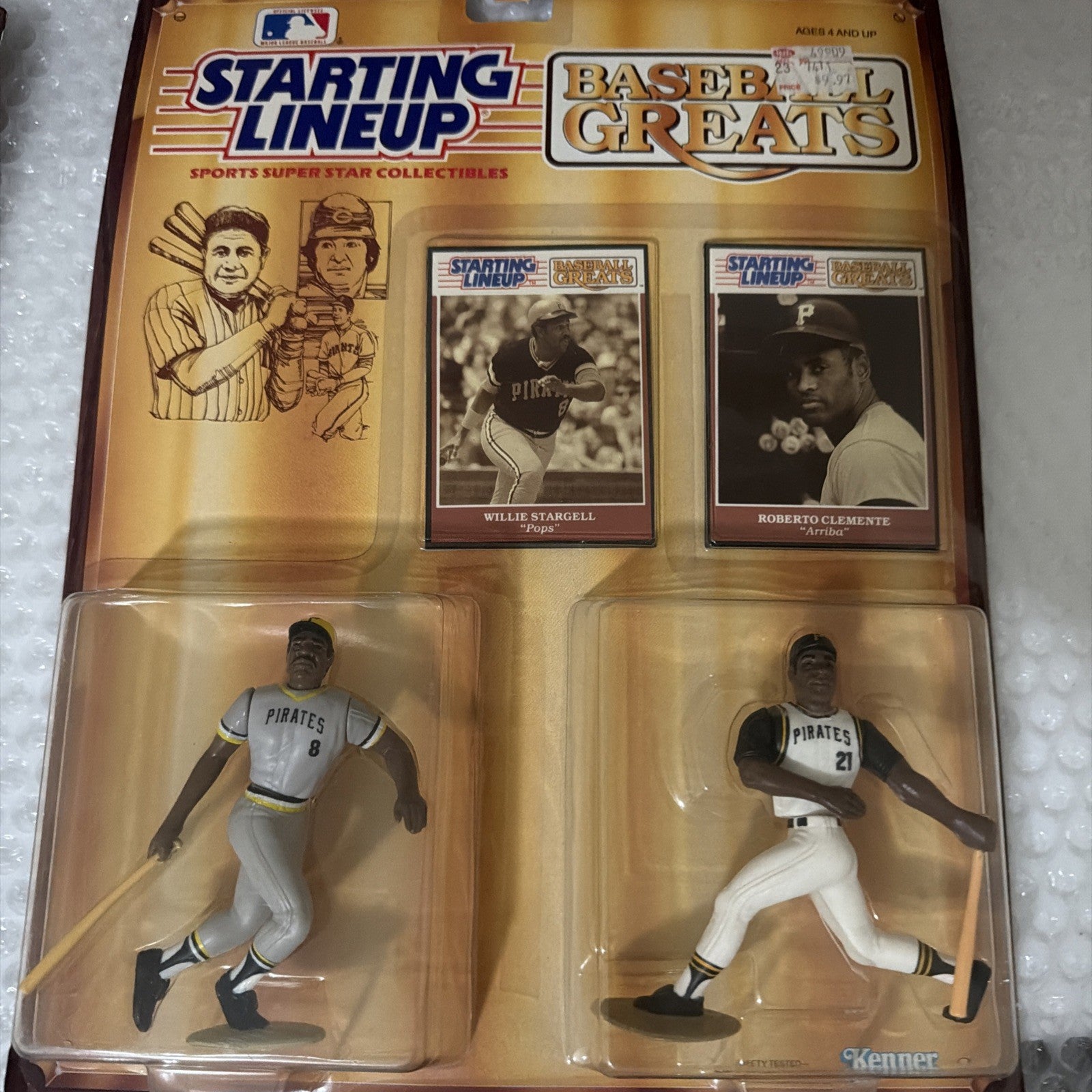 1989 Kenner Willie Stargell  Roberto Clemente Starting Lineup Baseball Greats