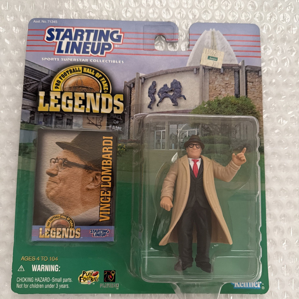 New & Sealed VINCE LOMBARDI 1998 Starting Lineup NFL HOF LEGENDS Figure & Card