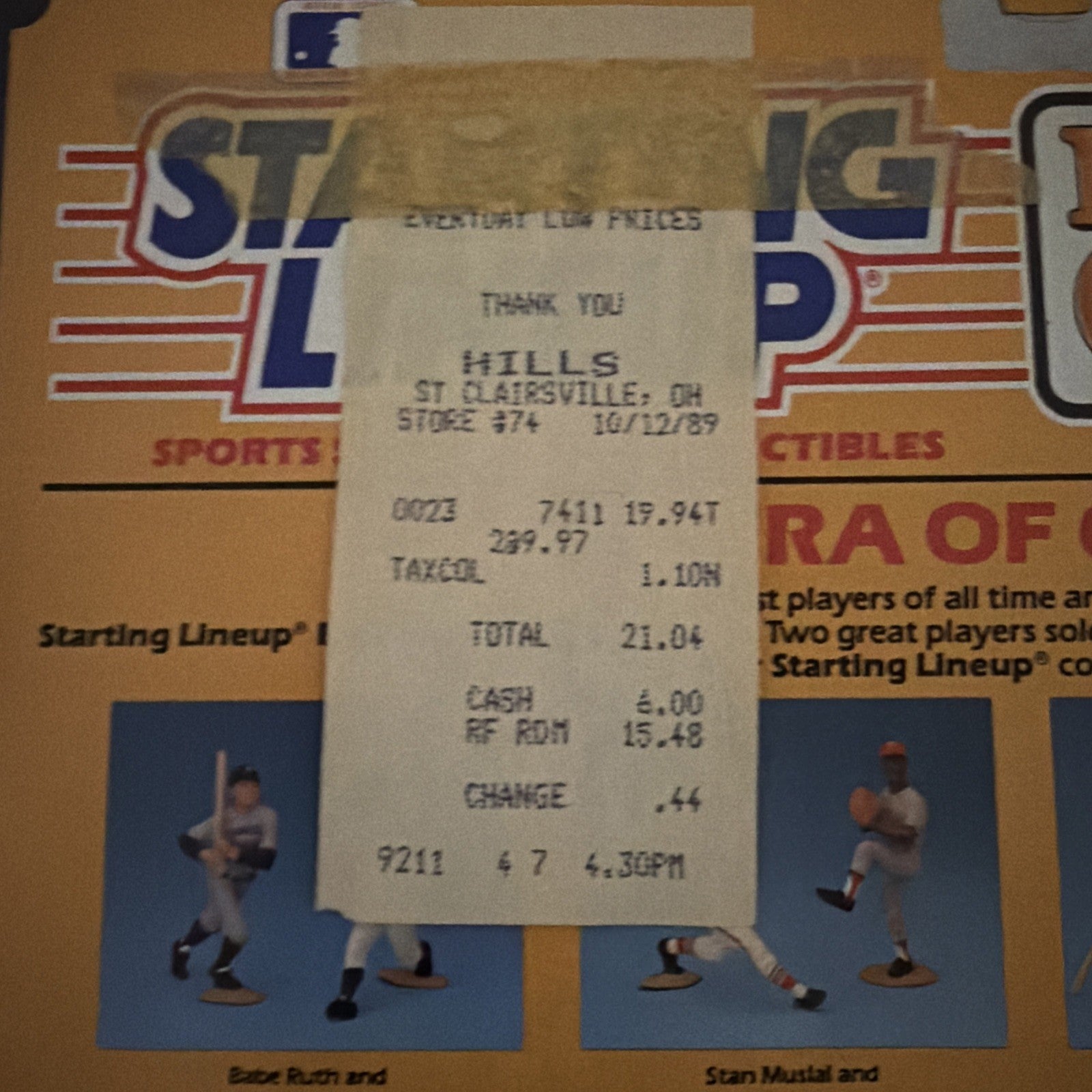 Vintage 1989 Starting Lineup Baseball Greats Babe Ruth & Lou Gehrig  - Sealed