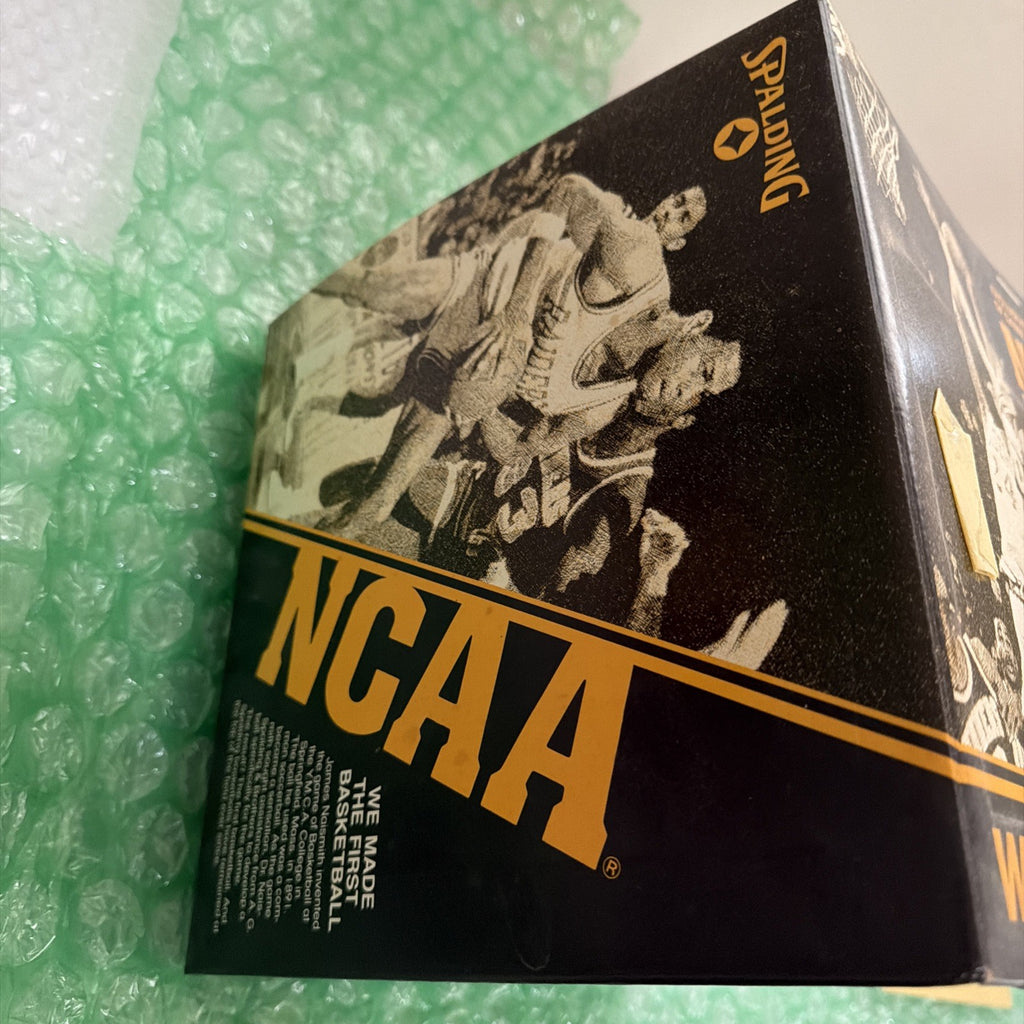 1986 NCAA Spalding Deluxe NY Weave Deep Pebble Rubber Basketball w/ Original Box