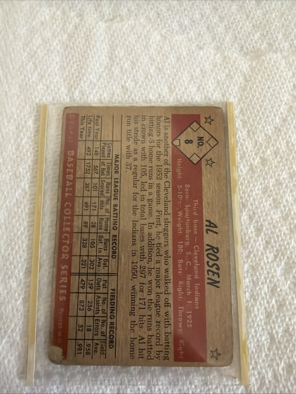 1953 Bowman Color - Al Rosen #8