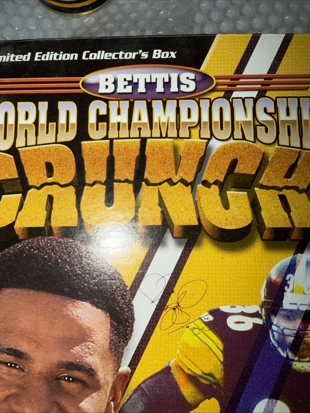 Jerome Bettis Signed Cereal Box – World Championship Crunch – Limited Edition