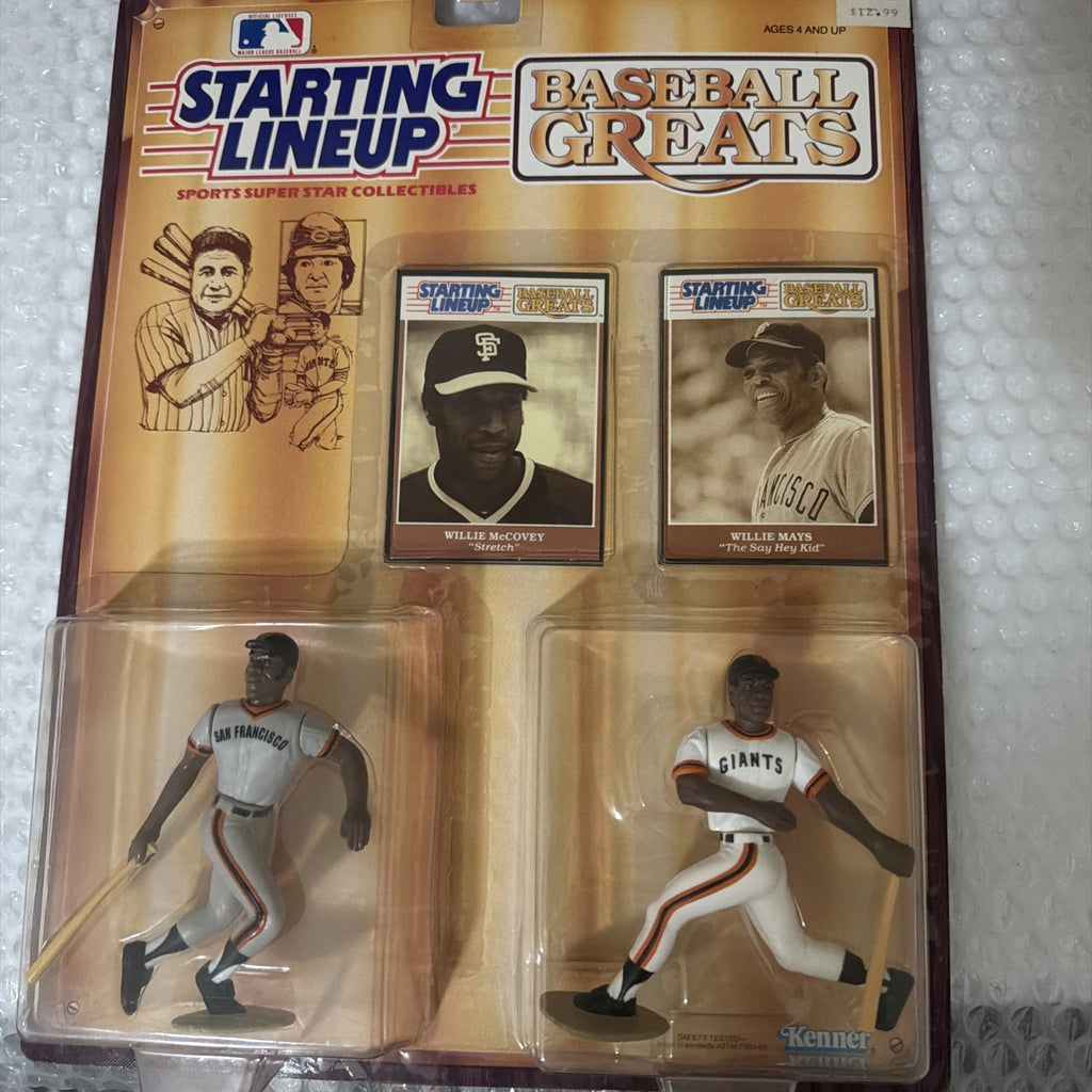 STARTING LINEUP ACTION FIGURES Willie McCovey & Willie Mays BASEBALL GREATS