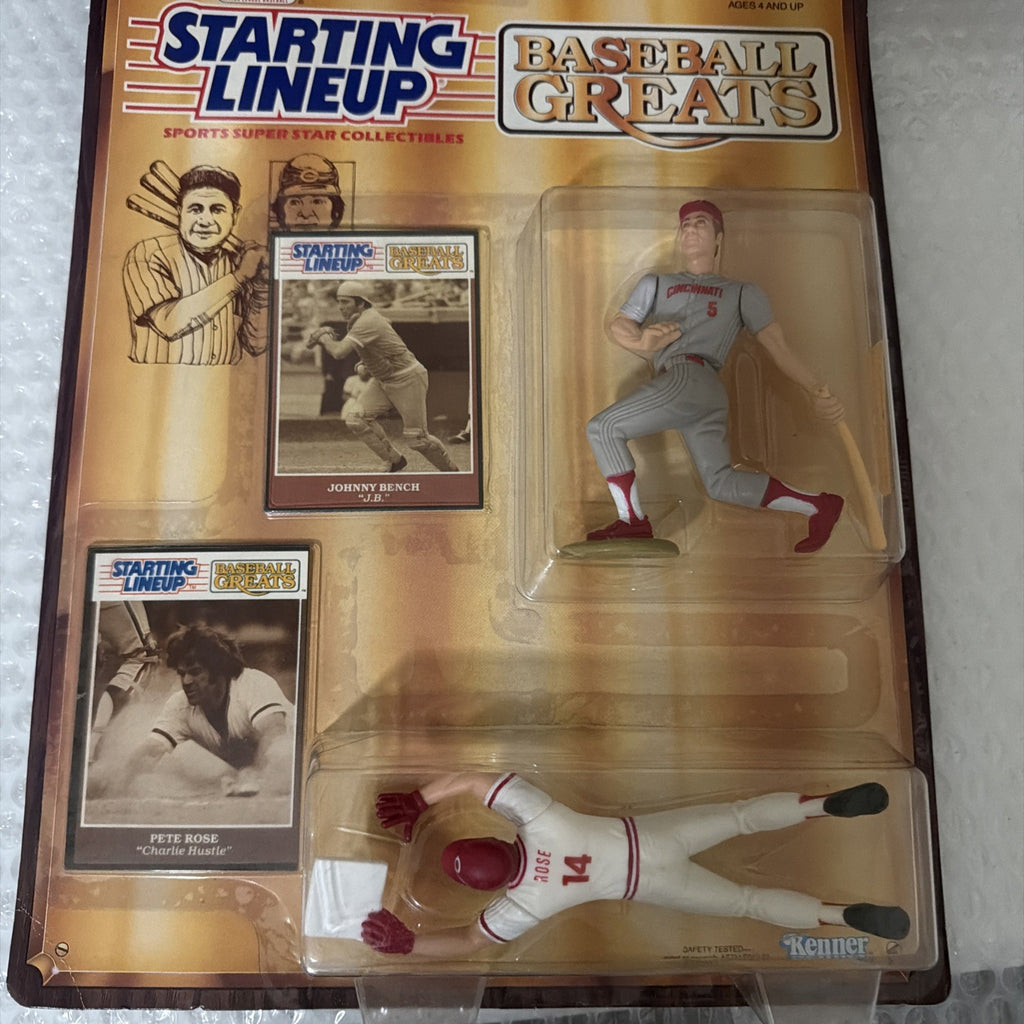 1989 Pete Rose & Johnny Bench Starting Lineup Baseball Greats Kenner