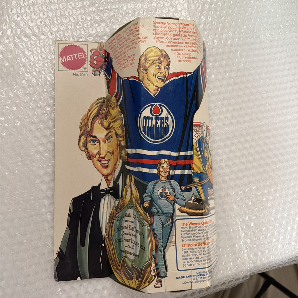 1983 Mattel The Great Wayne Gretzky Edmonton Oilers Doll Action Figure NIB