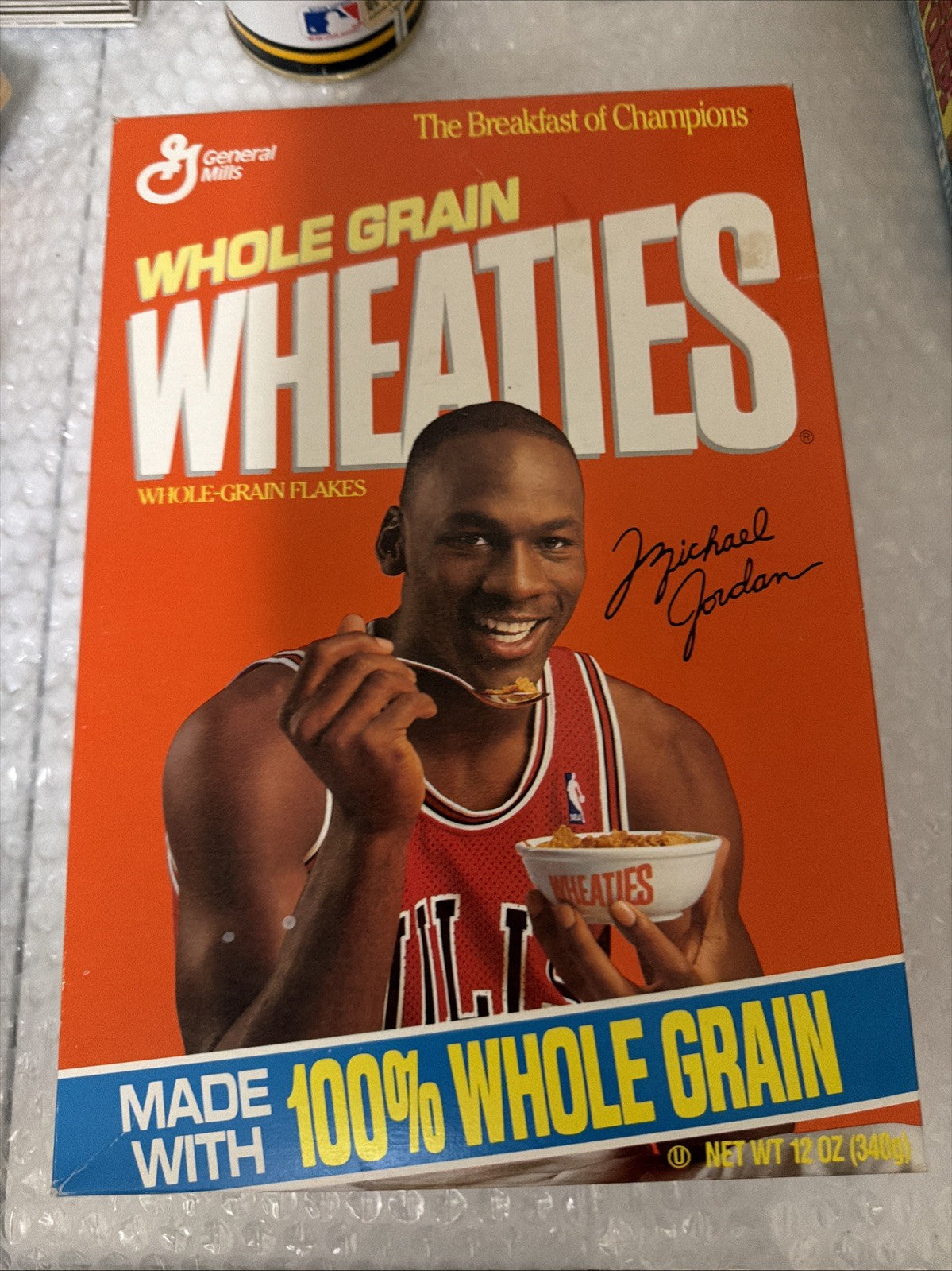 VINTAGE 1990 MICHAEL JORDAN Empty WHEATIES BOX  collectible