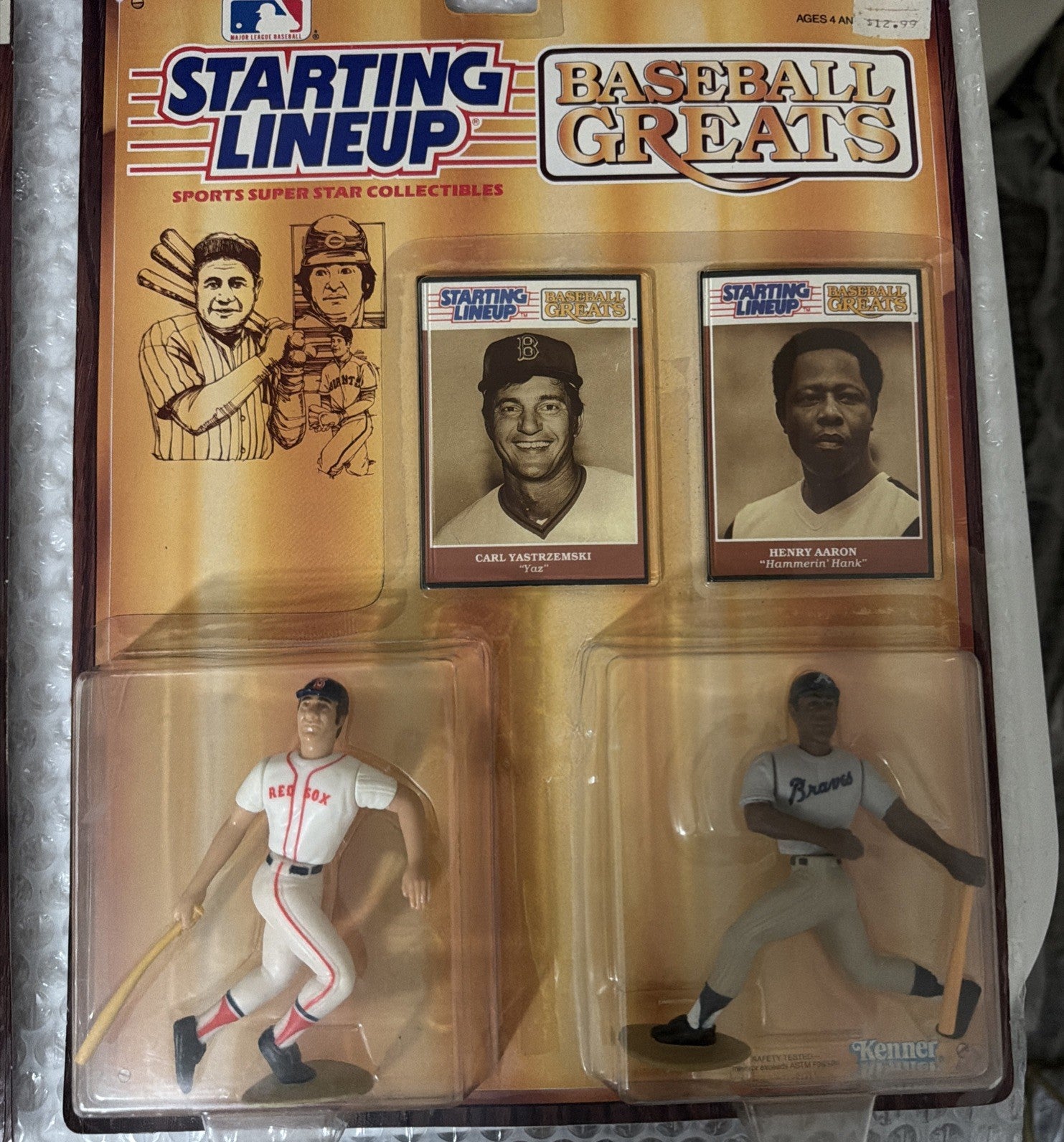 HENRY AARON/CARL YASTRZEMSKI Starting Lineup Baseball Greats 1989 - SEALED
