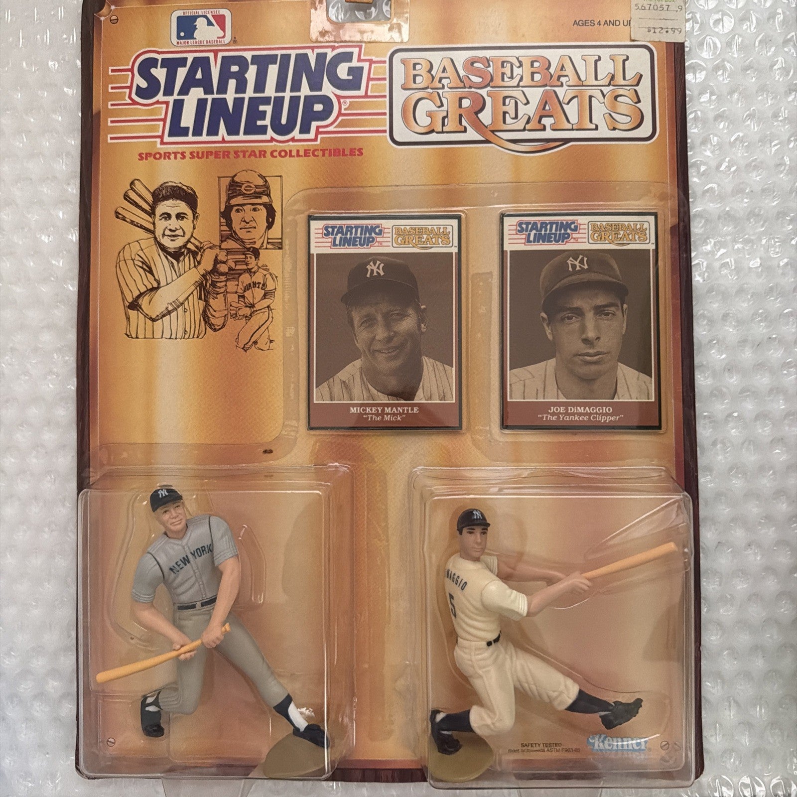 SEALED 1989 Mickey Mantle & Joe DiMaggio Starting Lineup Baseball Greats