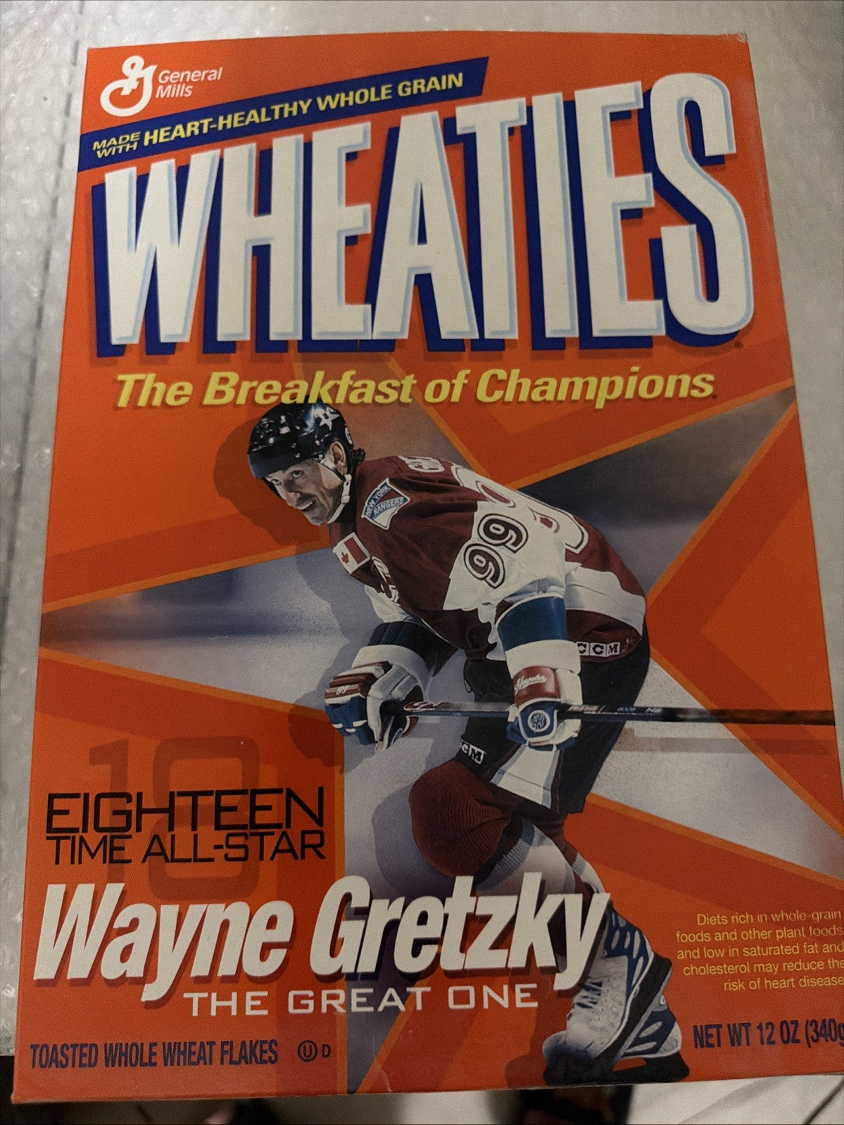 Wheaties Wayne Gretzky Cereal Box