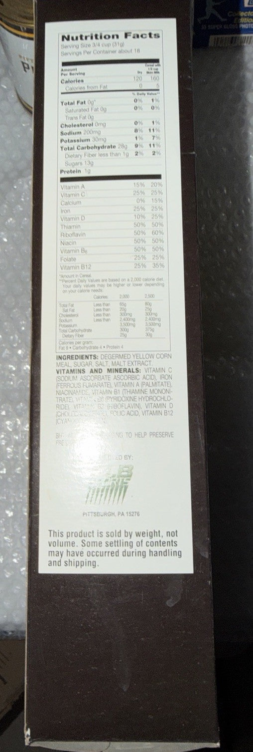 Jerome Bettis Signed Cereal Box – World Championship Crunch – Limited Edition