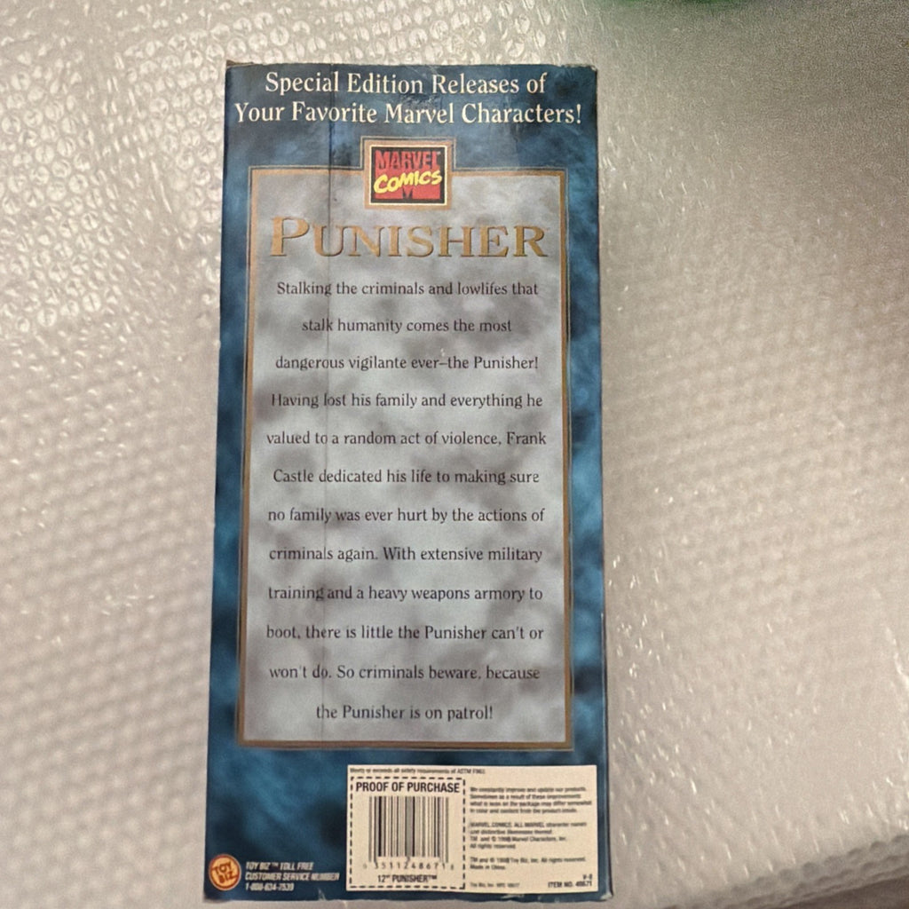 Punisher Marvel Comic Super Hero NEW SPECIAL EDITION  Rare 12" TOY BIZ NIB SEALD