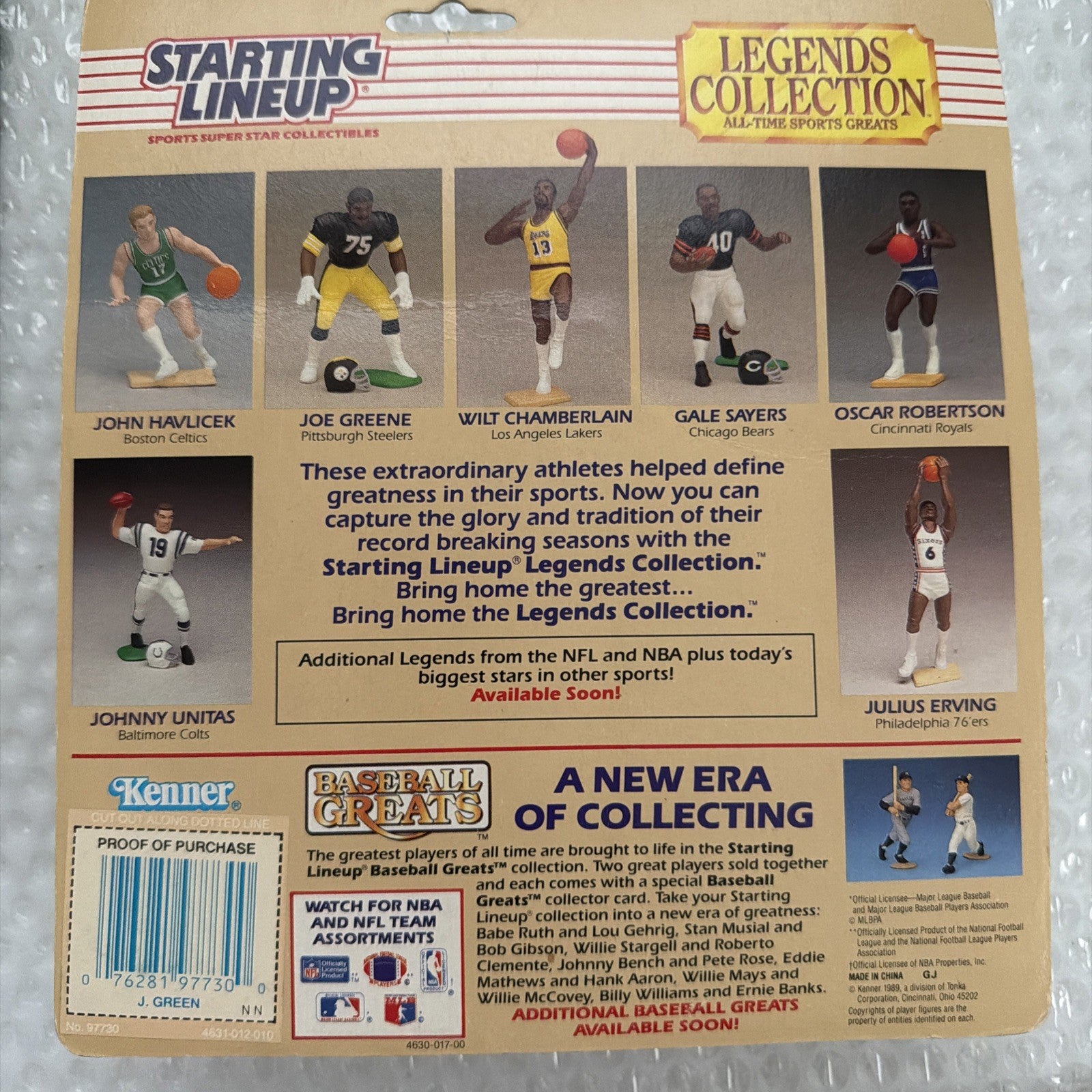 Starting Lineup 1989 Mean Joe Greene Pittsburgh Steelers NFL Legends Collection
