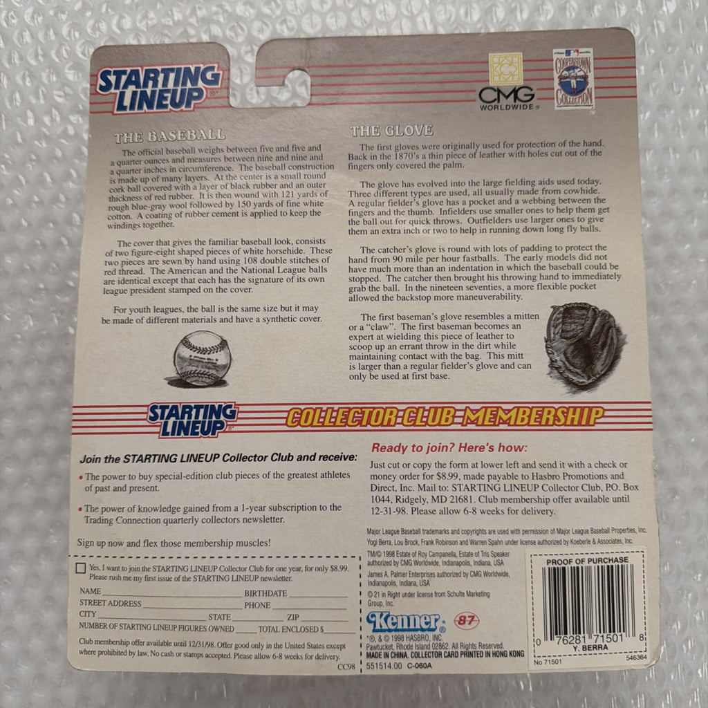 1998 Starting Lineup Baseball Cooperstown Collection Yogi Berra Yankees
