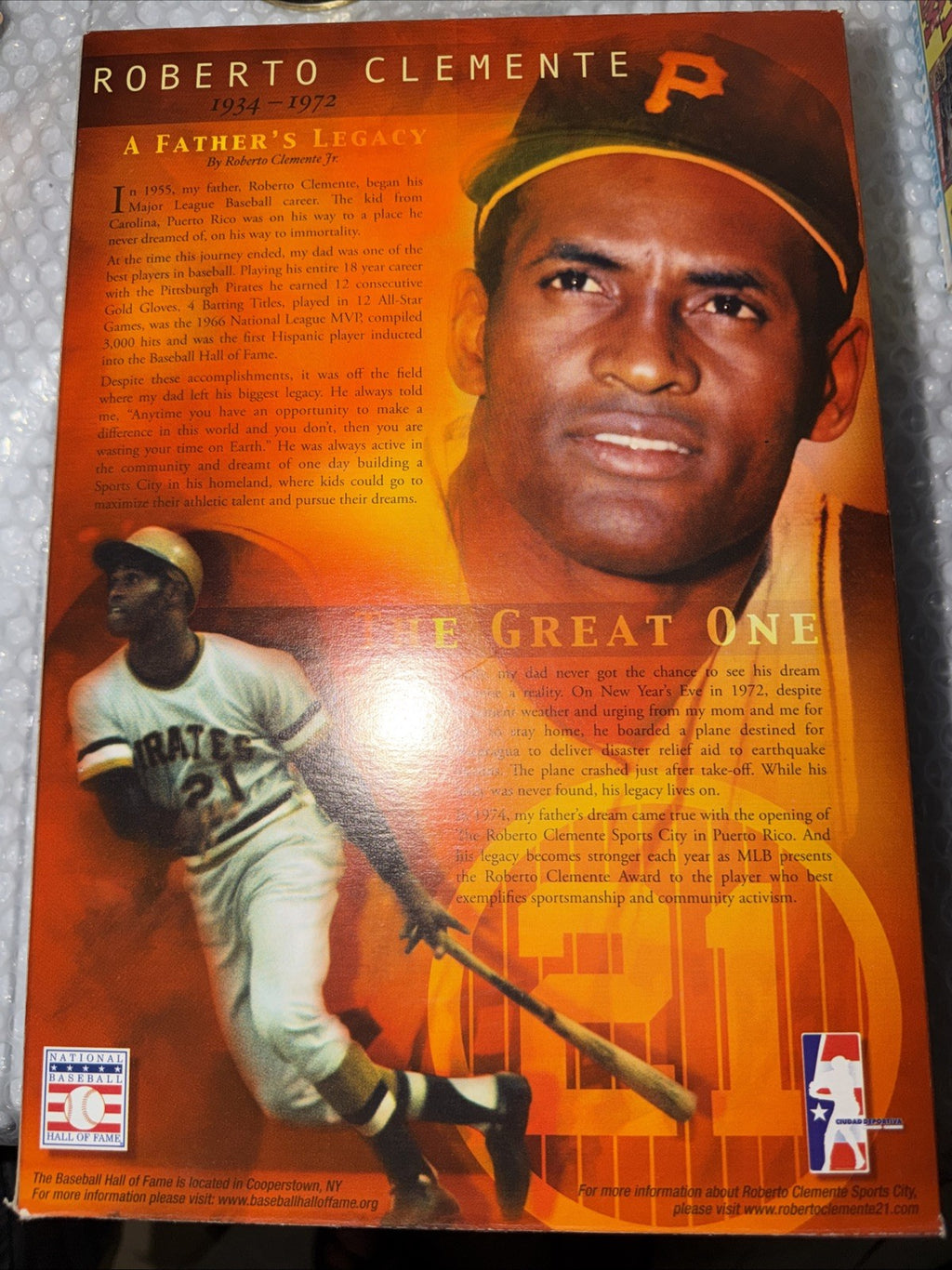 2005 Roberto Clemente Pittsburgh Pirates HOF Wheaties Box - NOS Full Expired